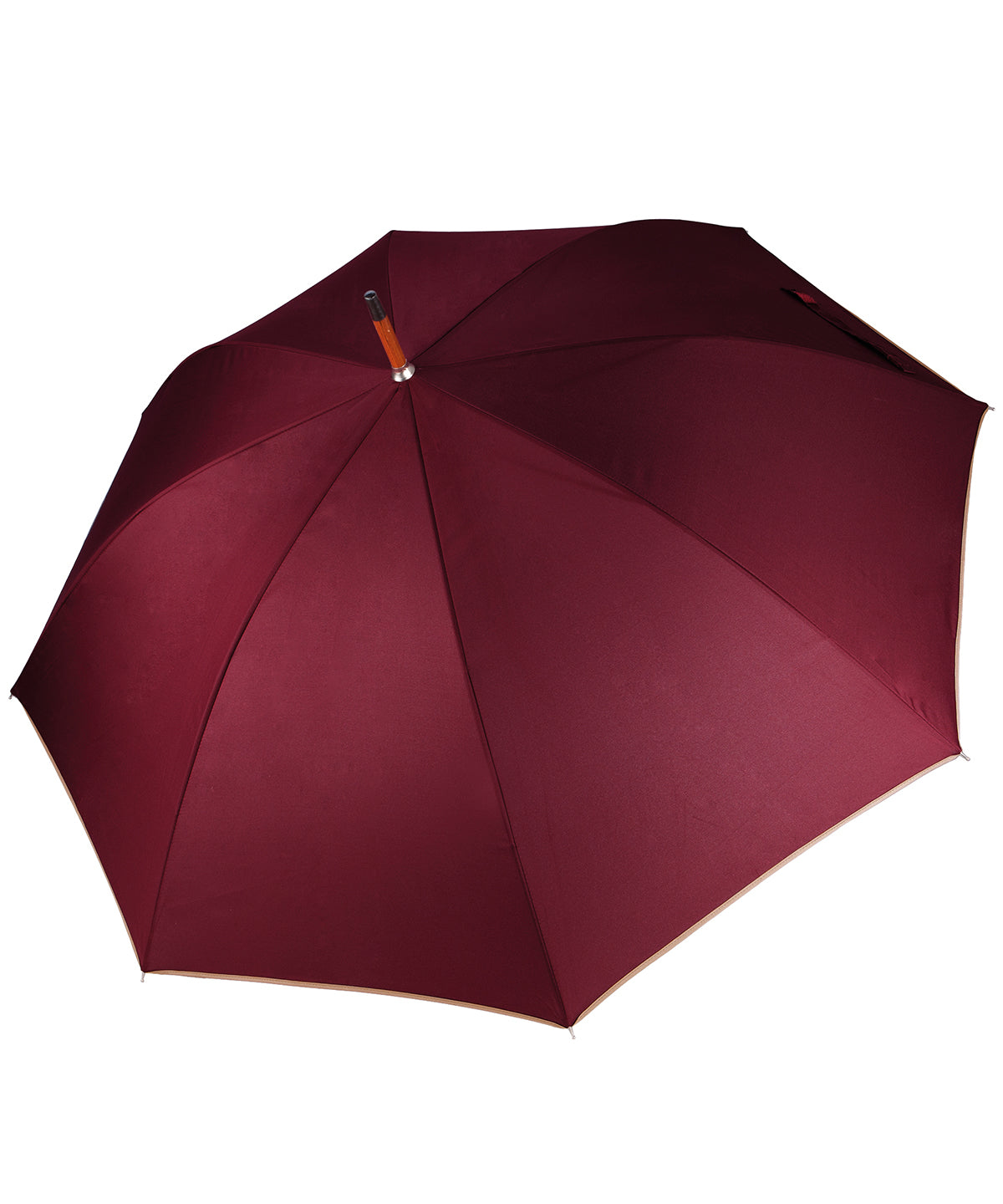 Umbrellas - Klassiskt Träparaply med Automatisk Öppning Burgundy Beige One size