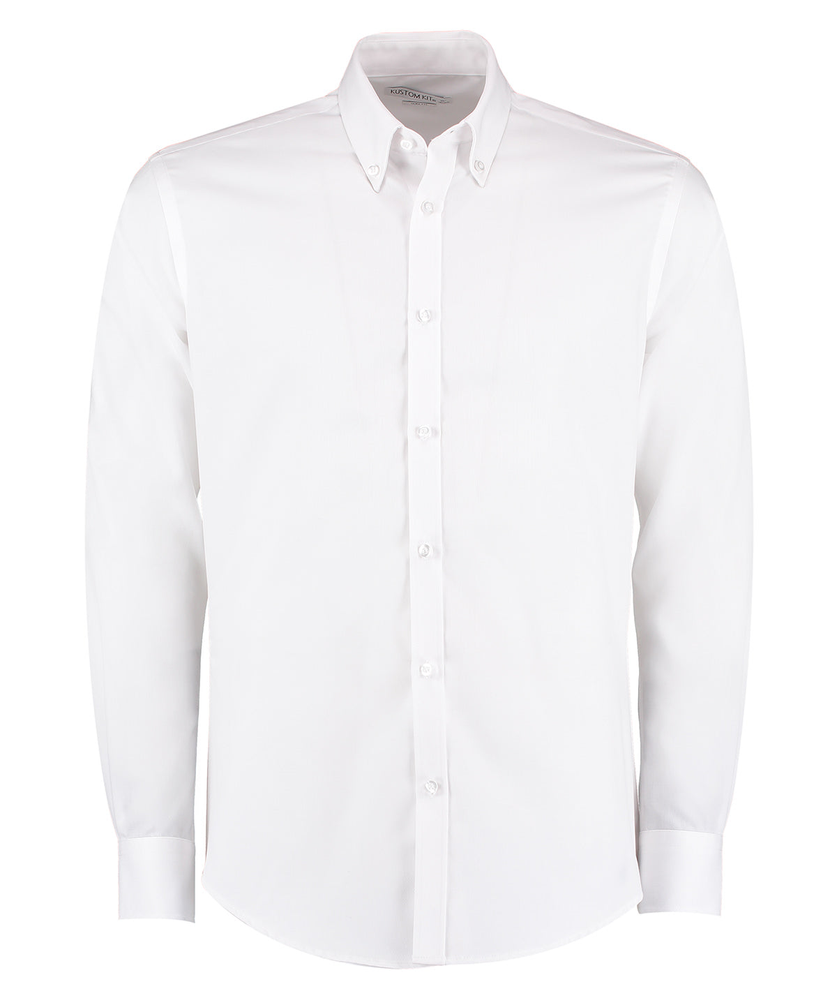 Shirts - Slim fit non-iron Oxford twill skjorta med lång ärm White