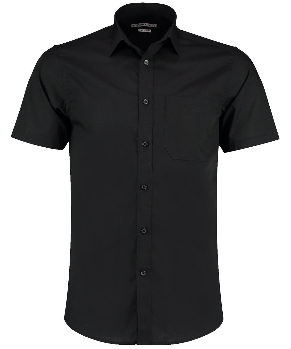 Shirts - Elegant kortärmad poplinskjorta för herrar Black