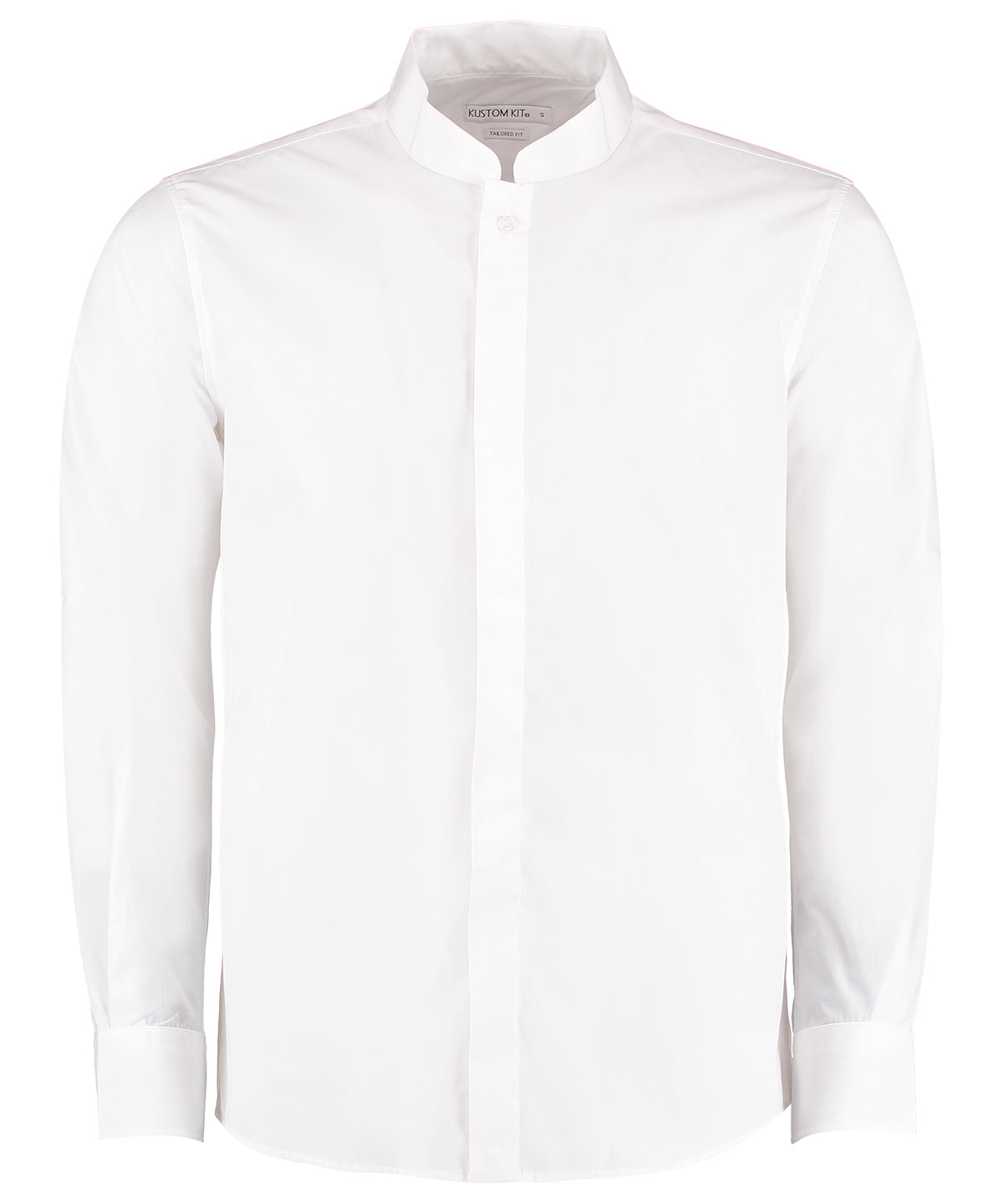 Shirts - Elegant långärmad skjorta med ståkrage för herrar White