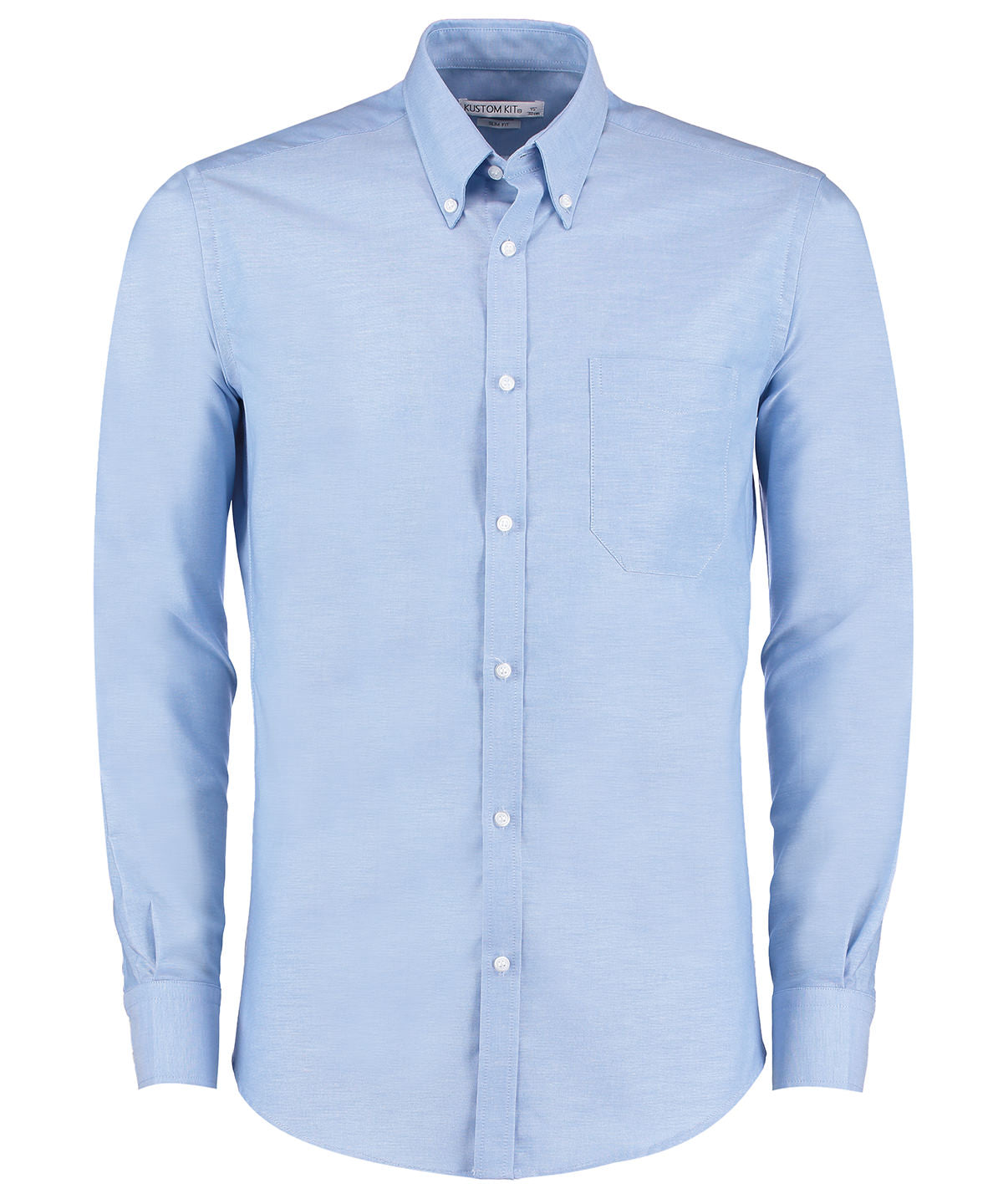 Shirts - Slim fit arbetsklädesskjorta i Oxford-tyg med lång ärm Light Blue