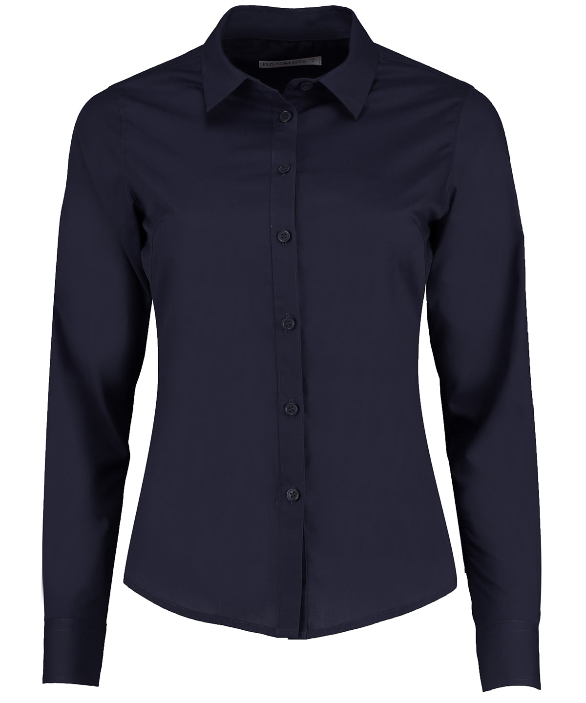 Shirts - Elegant Damblus i Poplin med Långa Ärmar Dark Navy