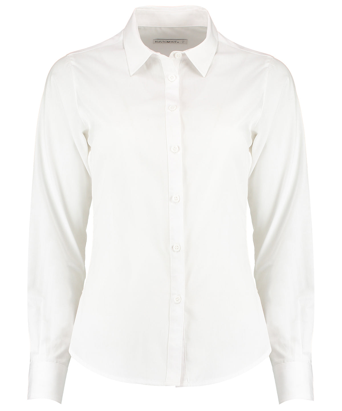 Shirts - Elegant Damblus i Poplin med Långa Ärmar White