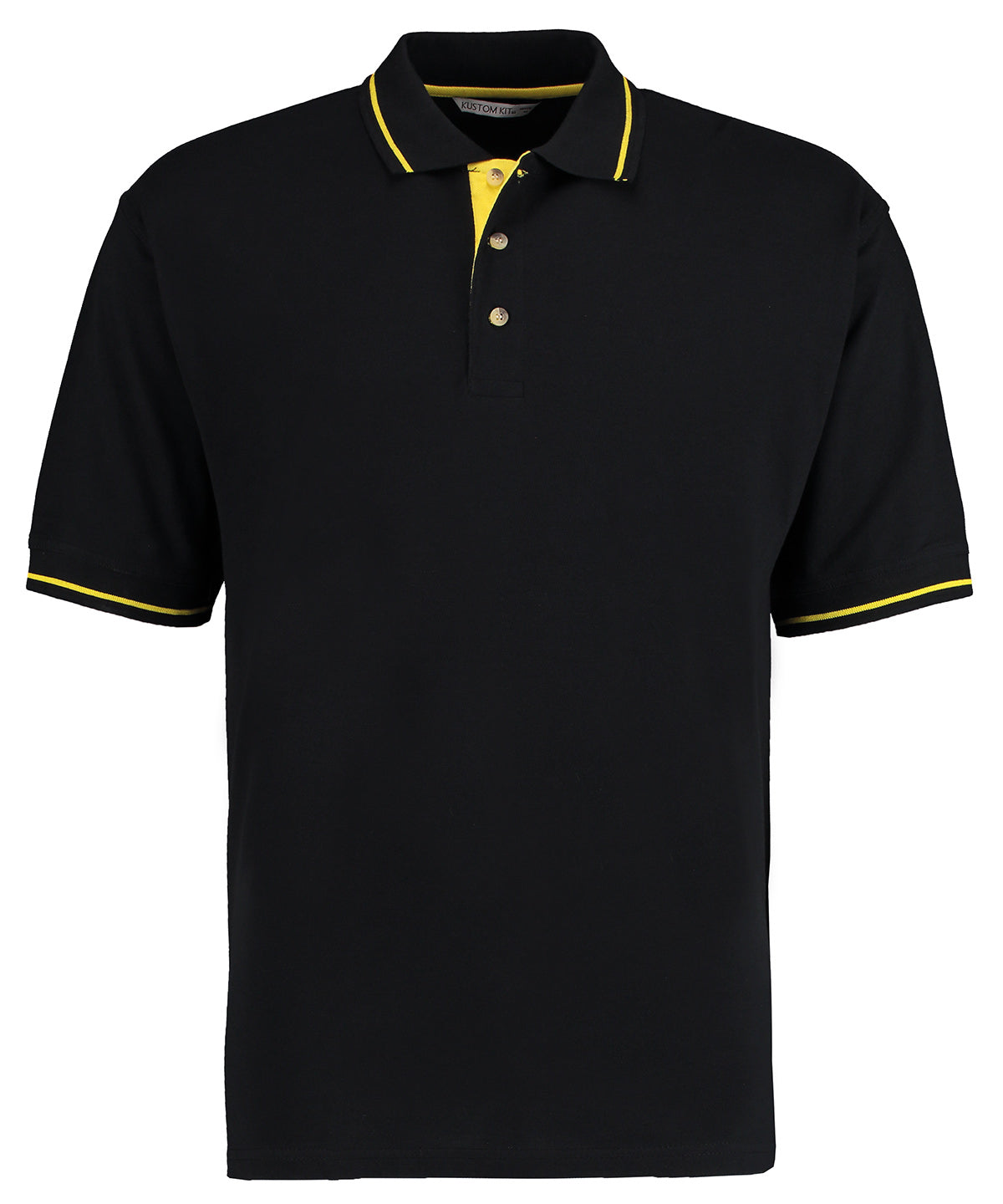 Polos - Klassisk St Mellion Pikétröja för Herrar Black Yellow