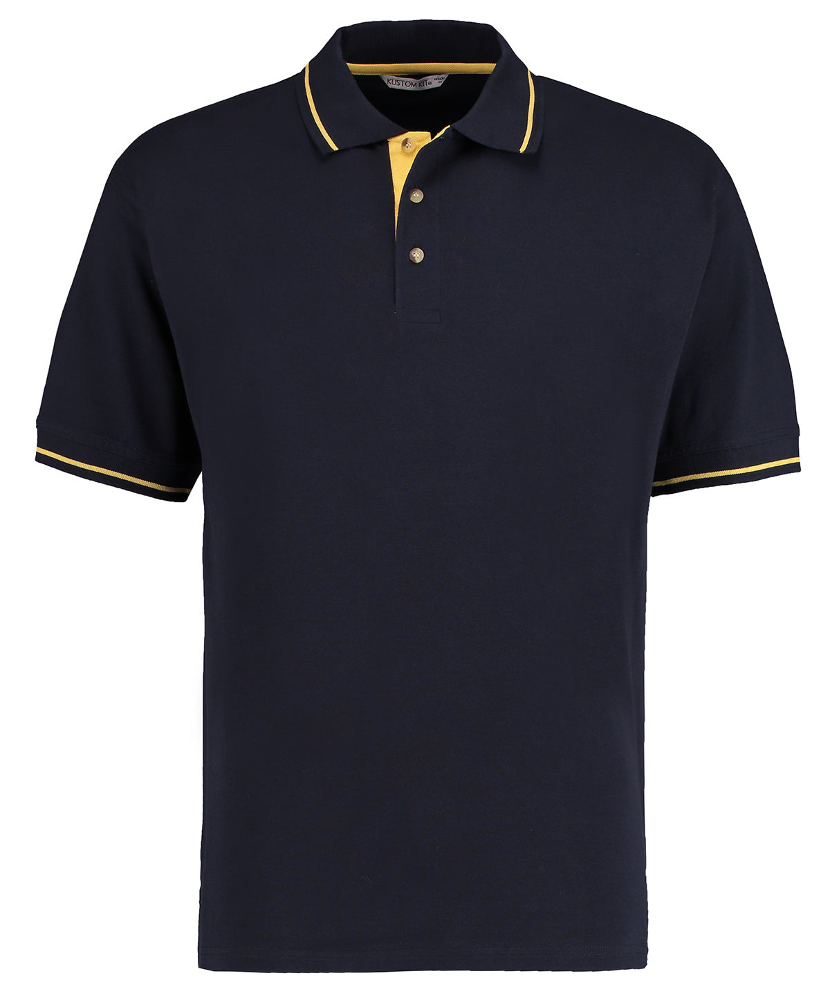 Polos - Klassisk St Mellion Pikétröja för Herrar Navy Sun Yellow