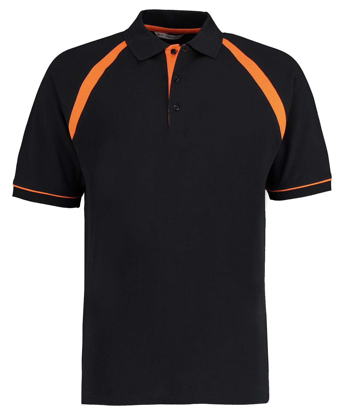 Polos - Klassisk Sportig Polo för Herrar Black Orange