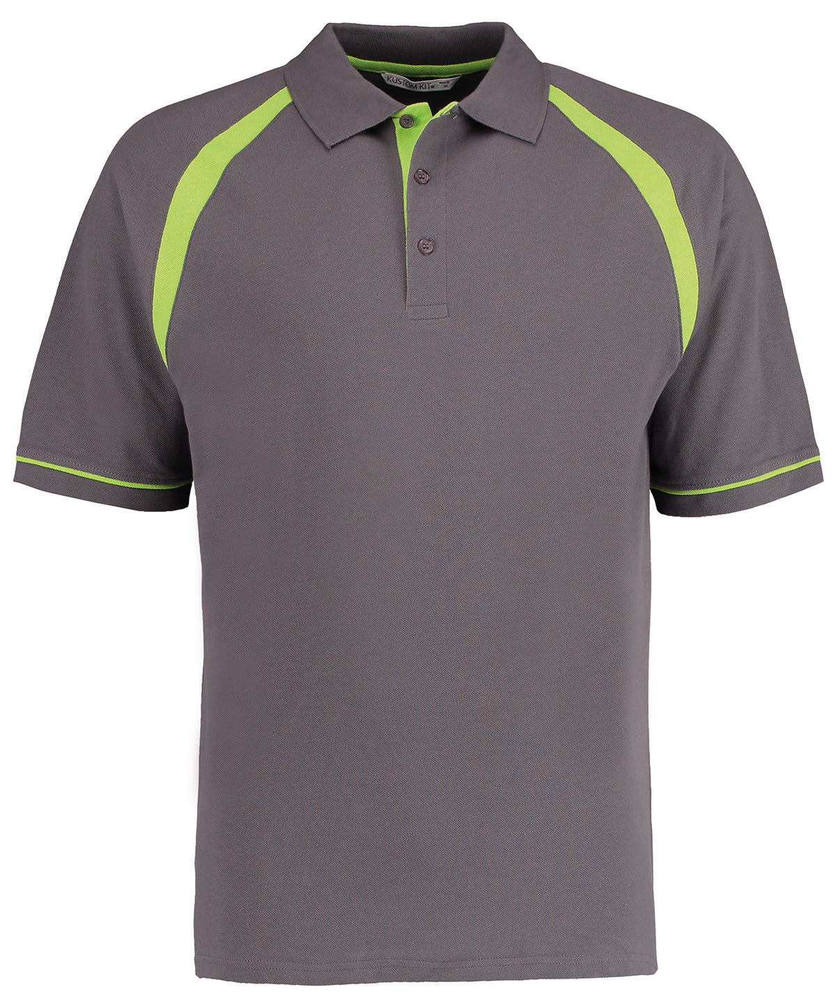 Polos - Klassisk Sportig Polo för Herrar Charcoal Lime