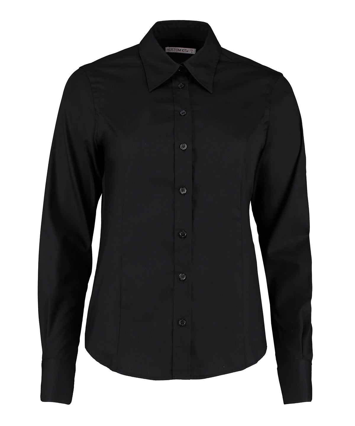 Blouses - Korporativ Oxford Blus med Lång Ärmar Black