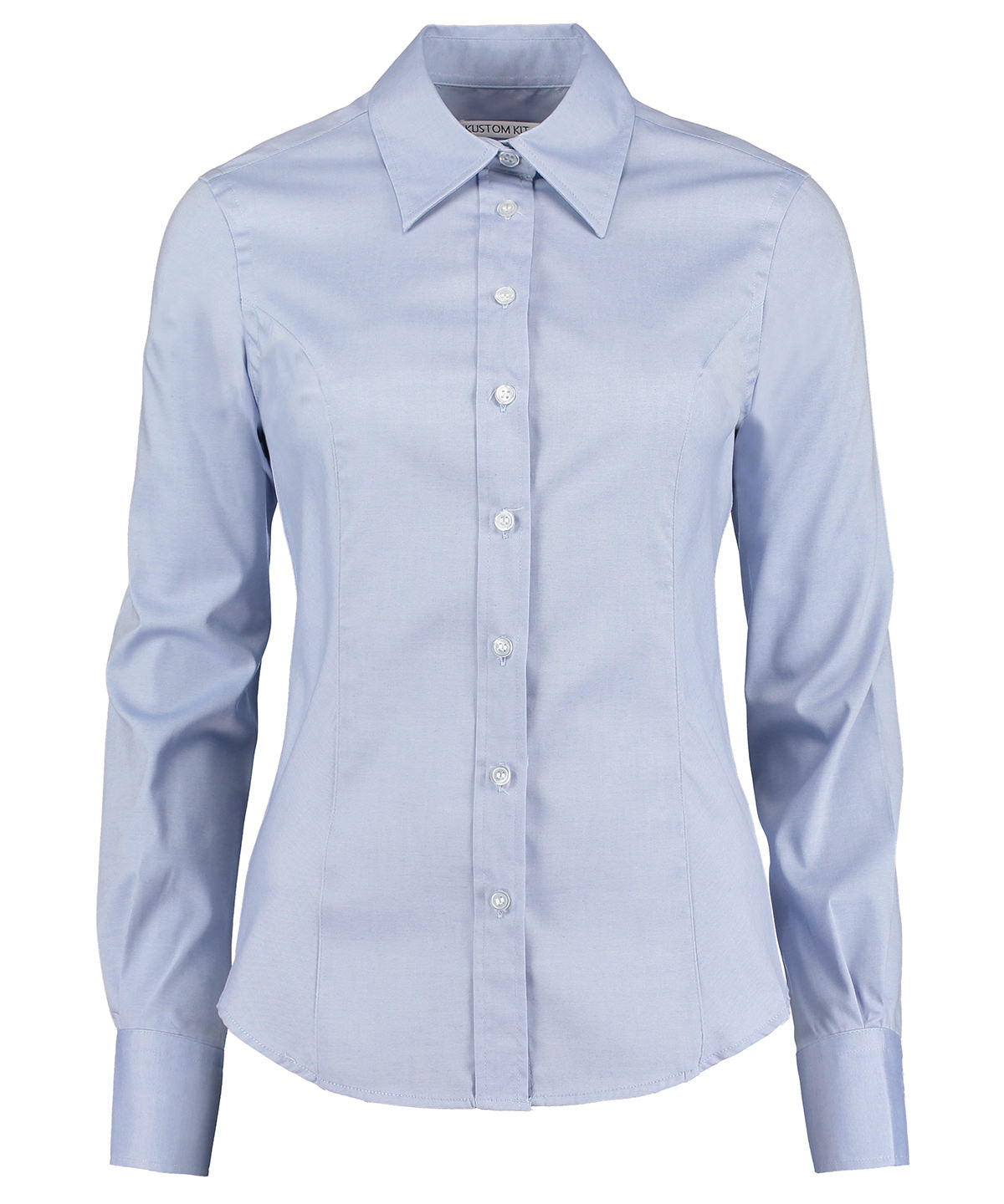 Blouses - Korporativ Oxford Blus med Lång Ärmar Light Blue