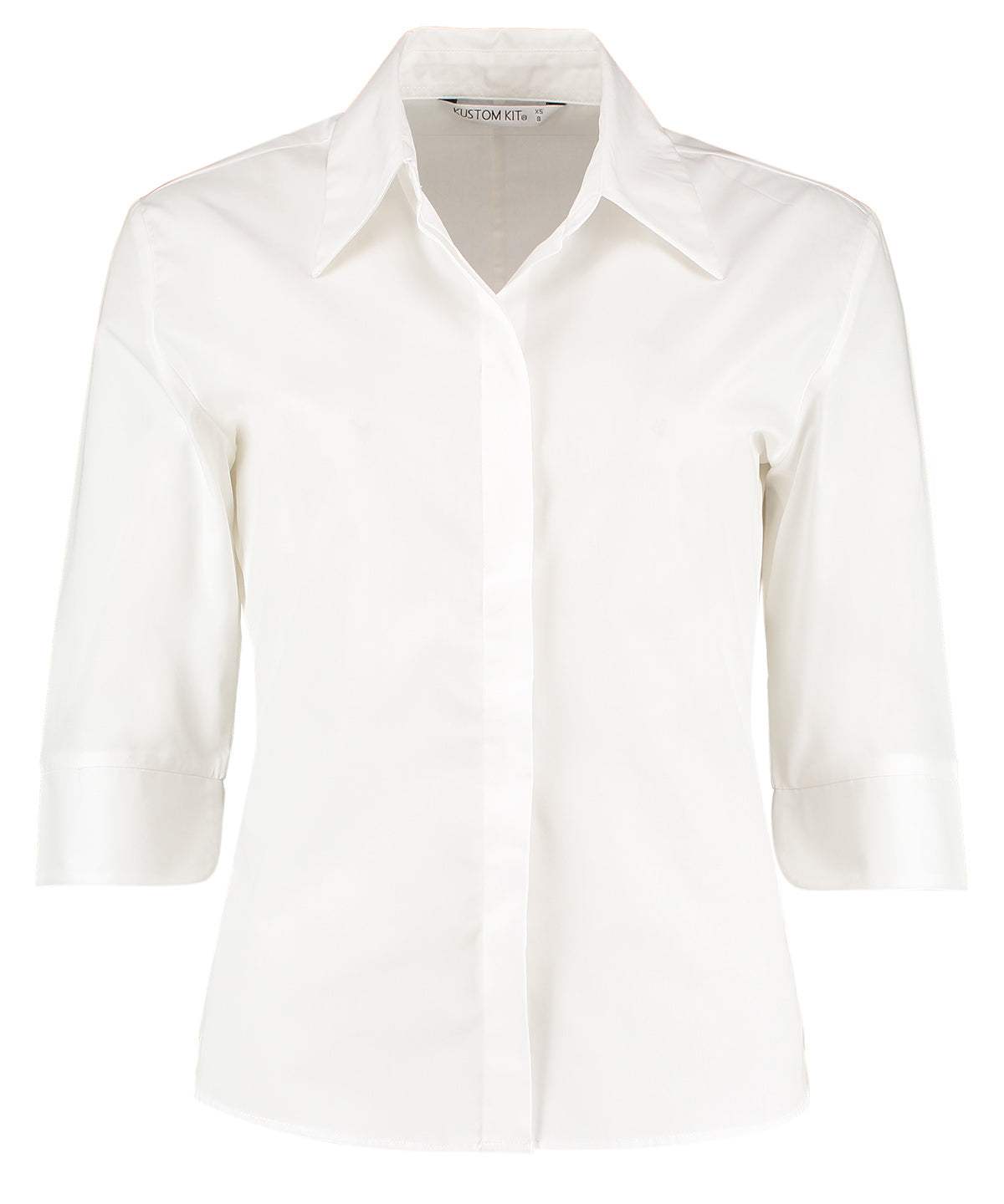 Blouses - Damblus med 3/4 ärm White