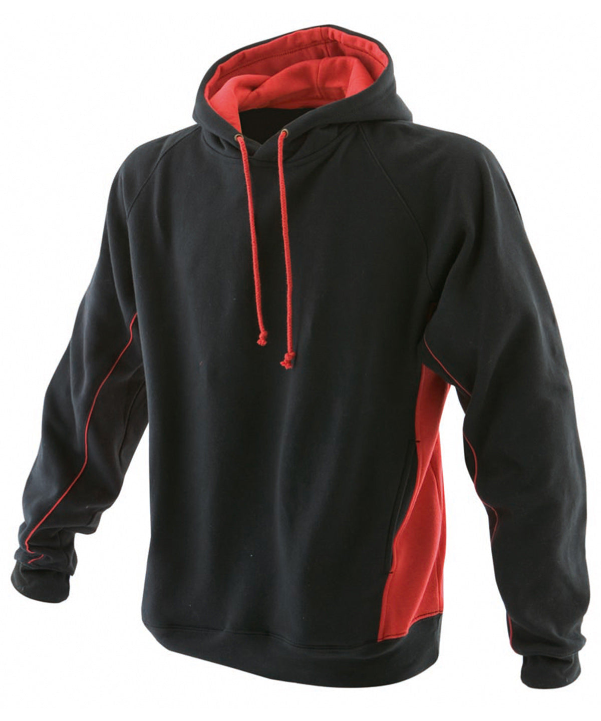 Hoodies - Pullover hoodie Black Red