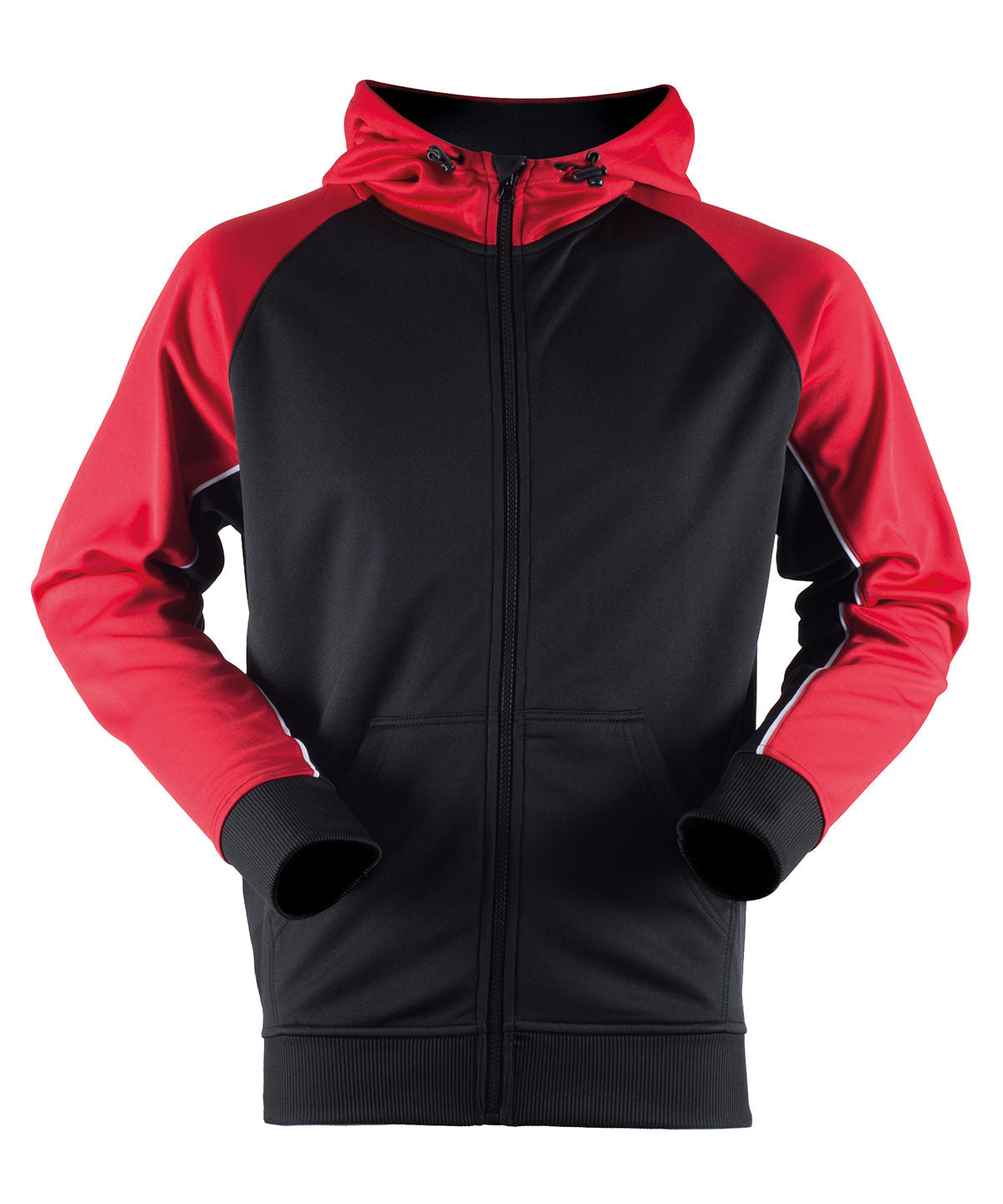 Hoodies - Panelerad Sporthuva Black Red White