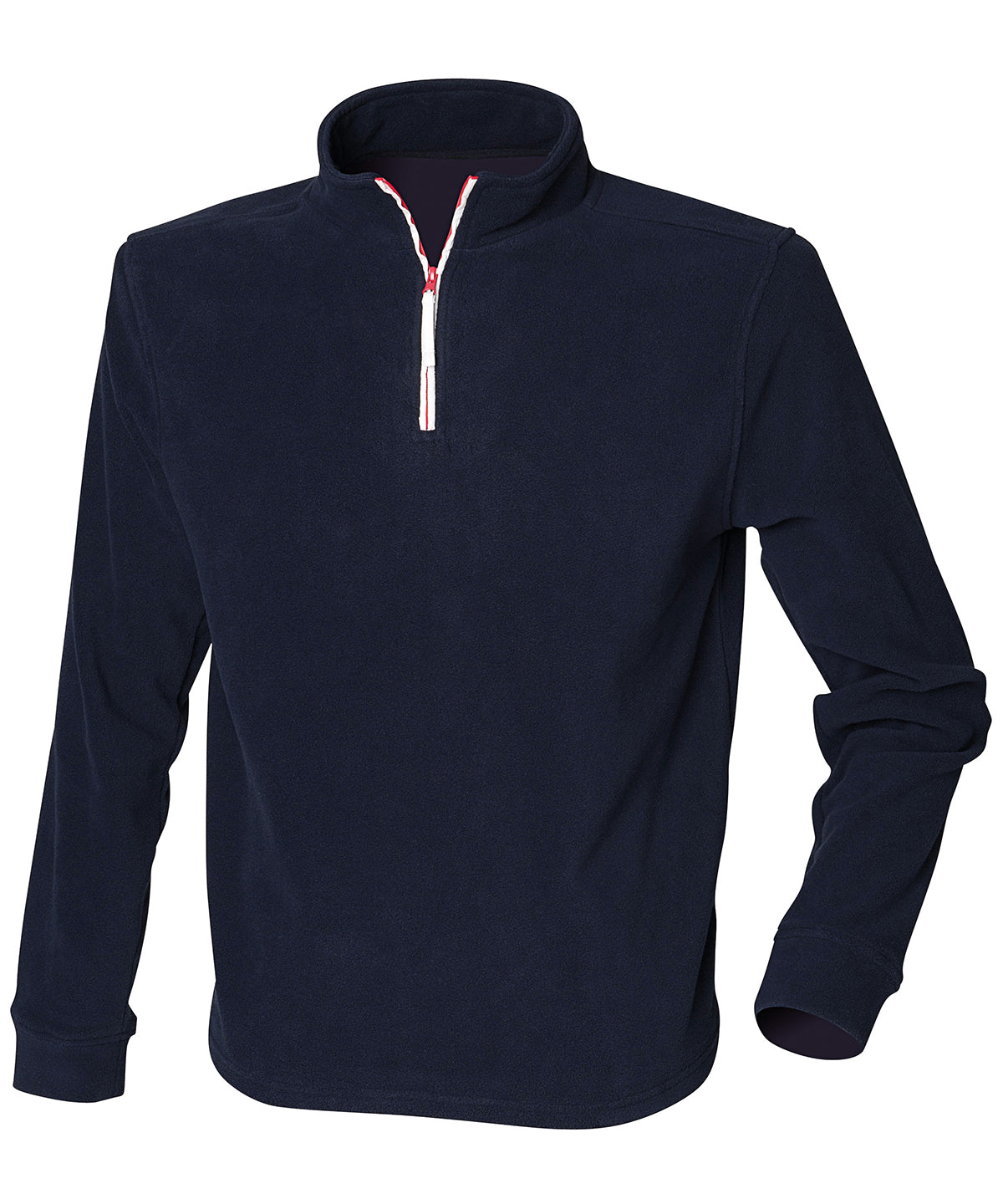 Fleece - Fleece med 1/4 dragkedja Navy White Red