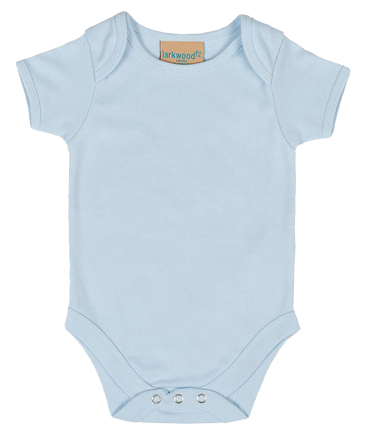 Bodysuits - Kortärmat Bodysuit med Kuvertöppning Pale Blue