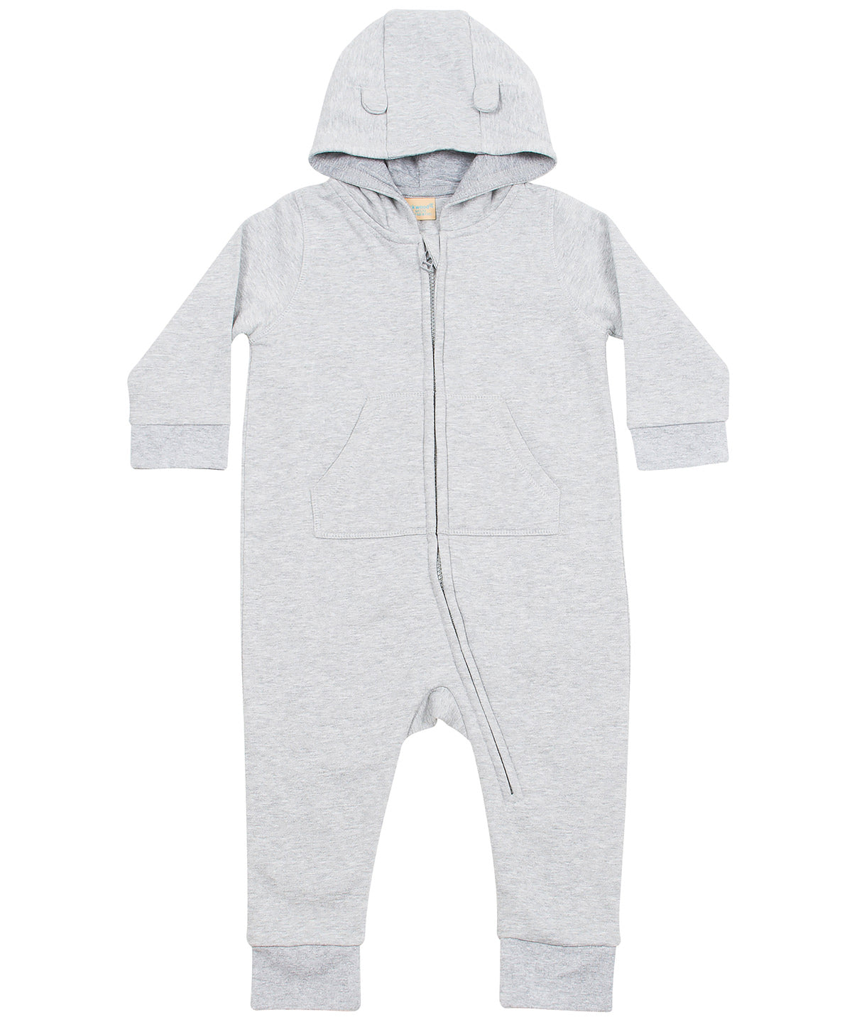 Onesies - Mysig Fleece Overall med Huvdetaljer Heather Grey