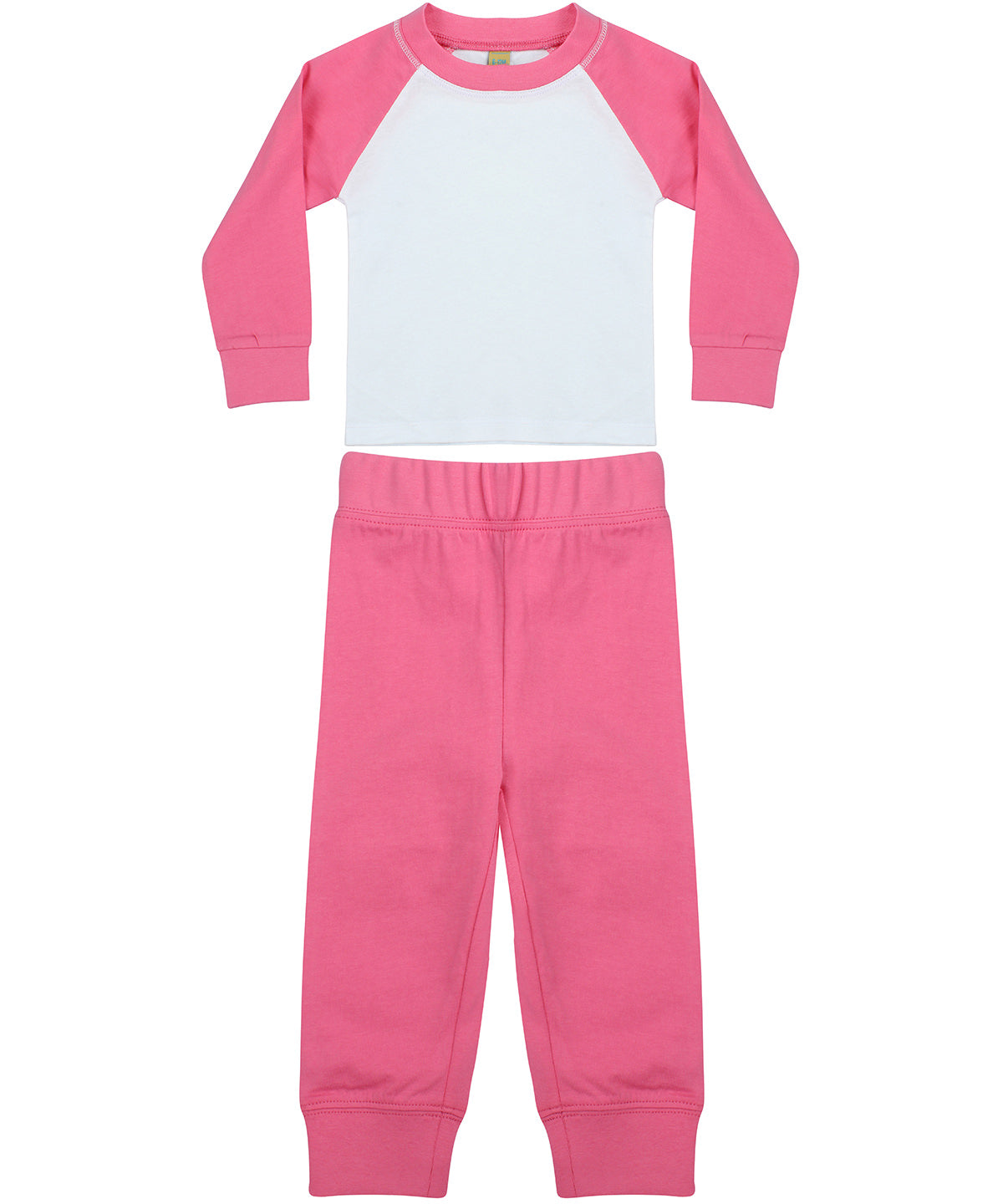 Pyjamas - Trendig Barnpyjamas med Retrodetaljer Candyfloss Pink White