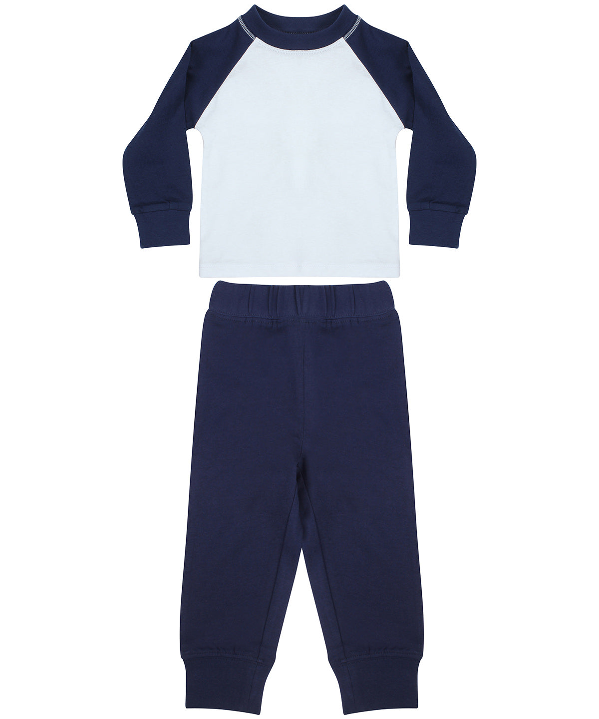 Pyjamas - Trendig Barnpyjamas med Retrodetaljer Navy White