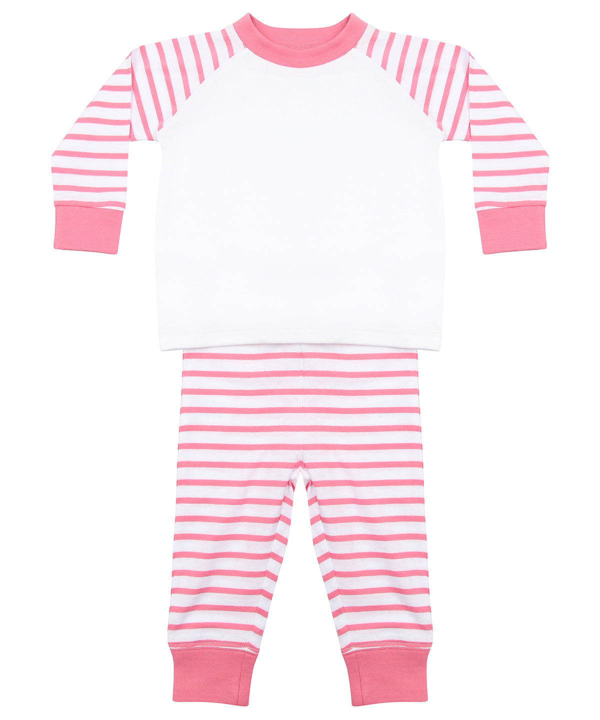 Pyjamas - Randiga Pyjamas för Barn Pink Stripe White