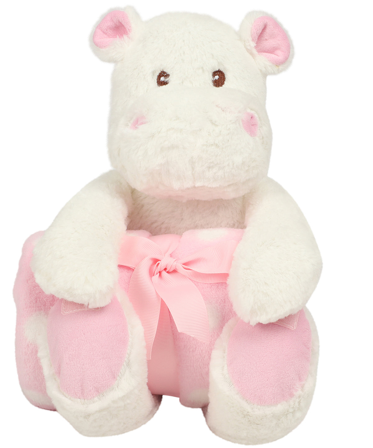 Soft Toys - Mjuk Flodhäst med Filt White Pink One size