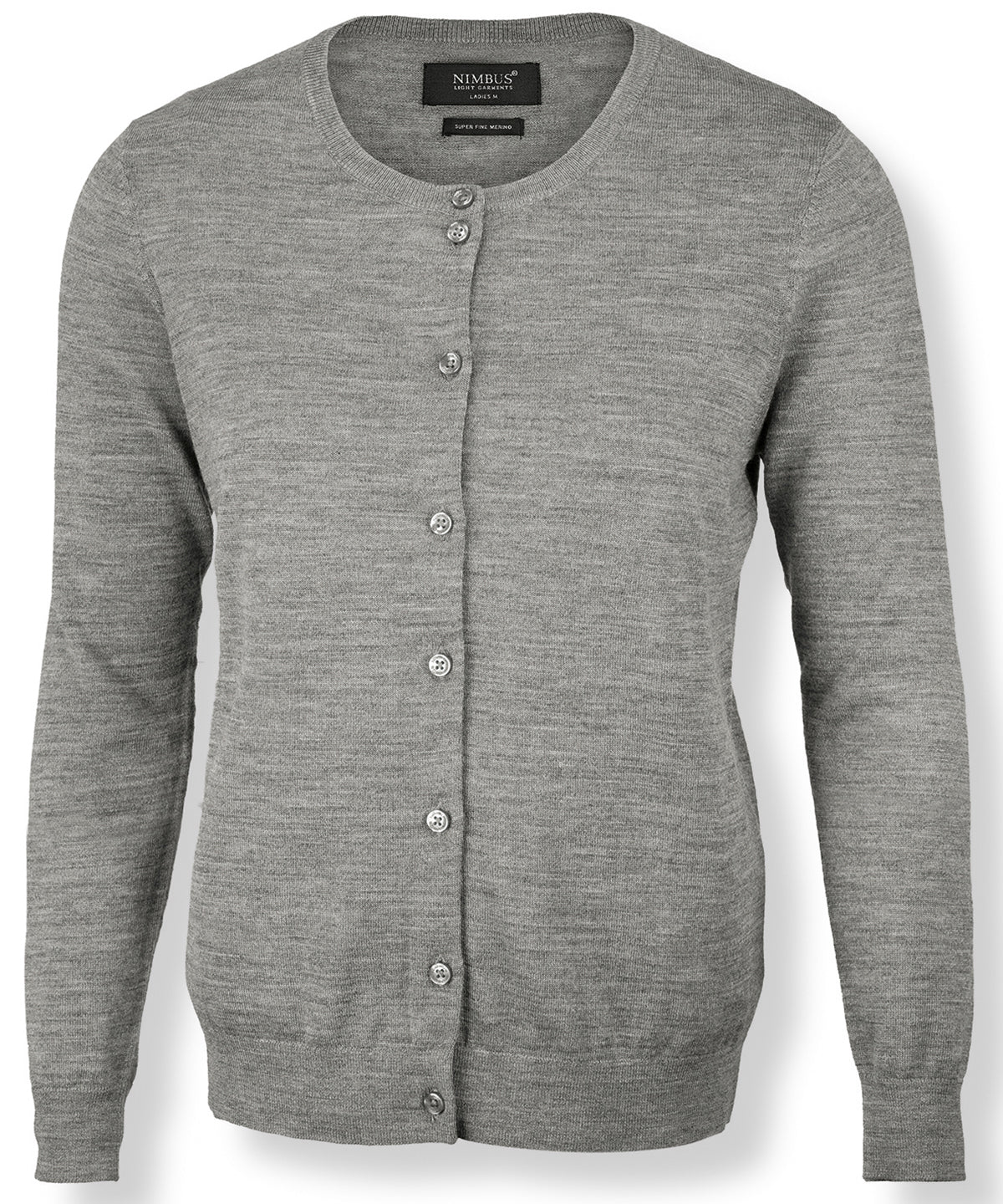 Cardigans - Cardigan i merinoblandning för dam – elegant värme Grey Melange