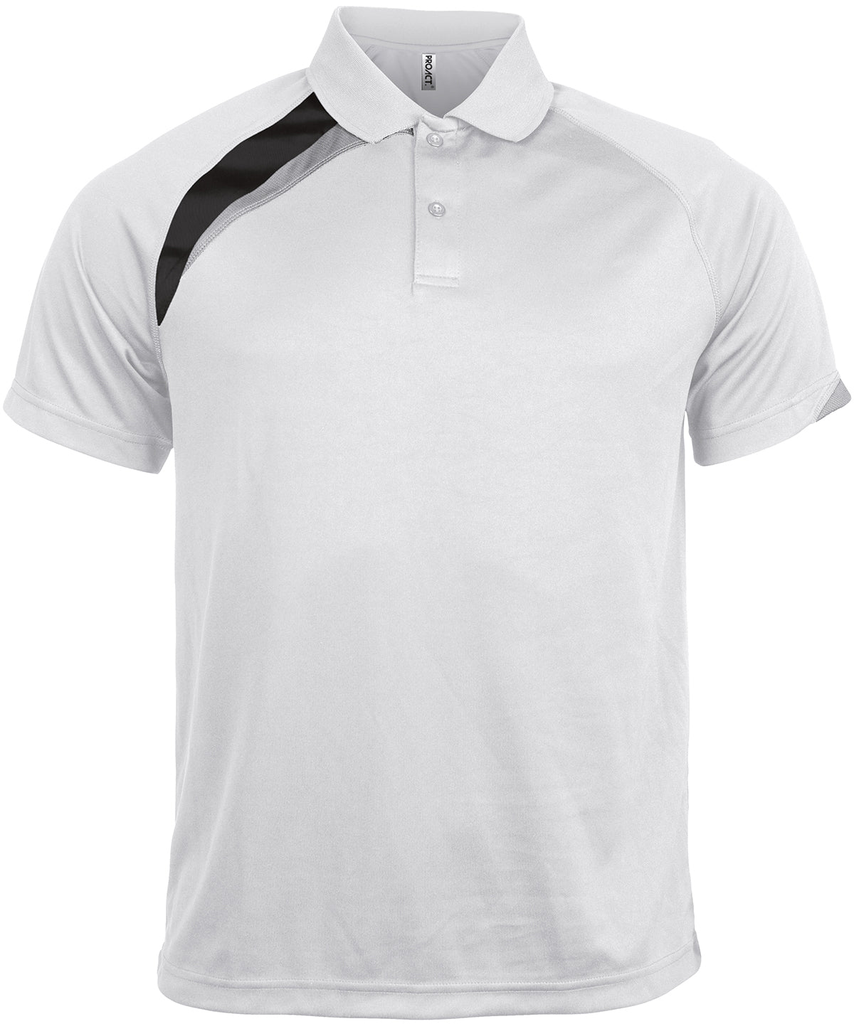 Polos - Kortärmad Sportpikétröja för Herrar White Black Storm Grey