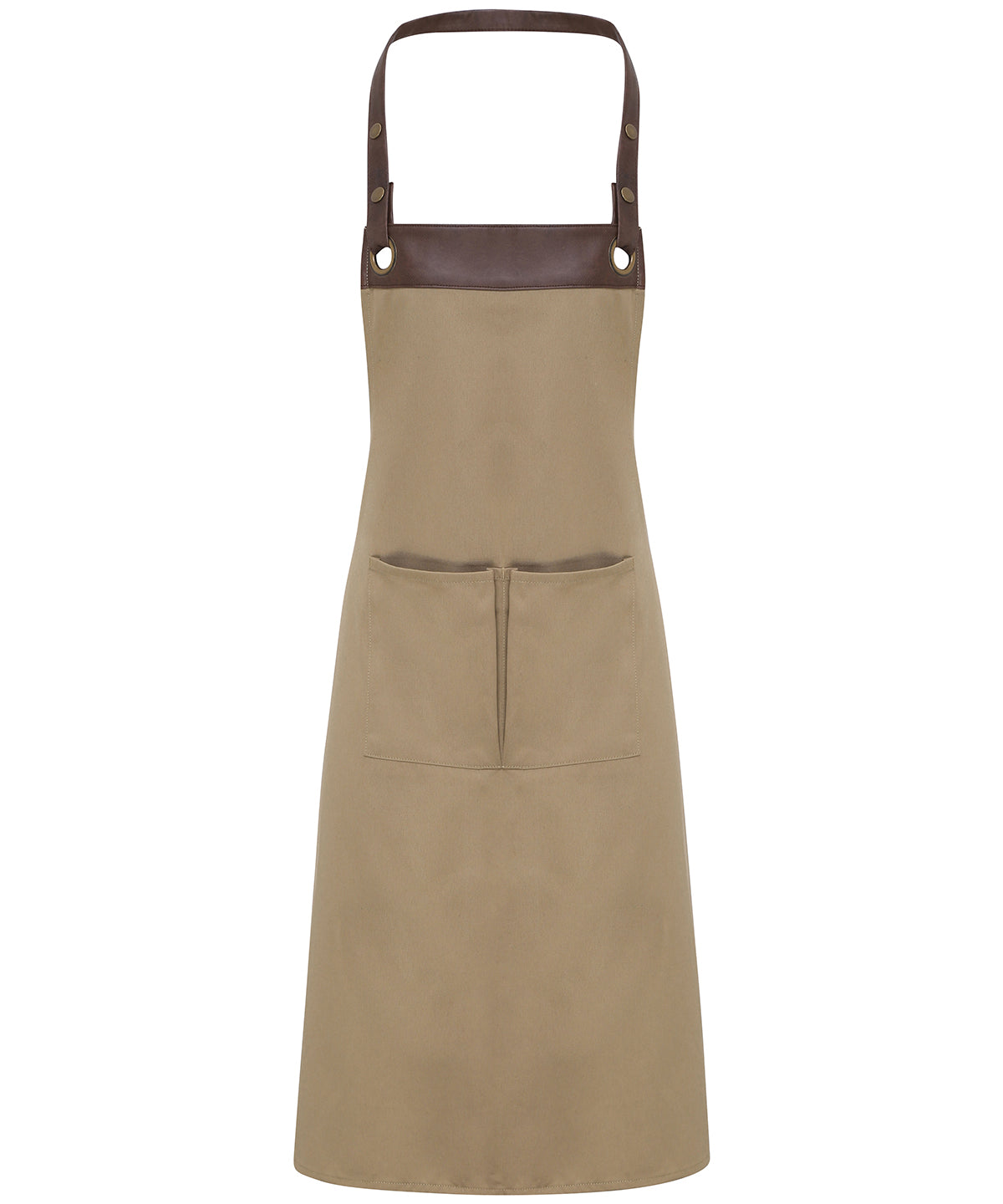 Aprons - Stilrent och Funktionellt Espresso Bib Förkläde Khaki Brown One size