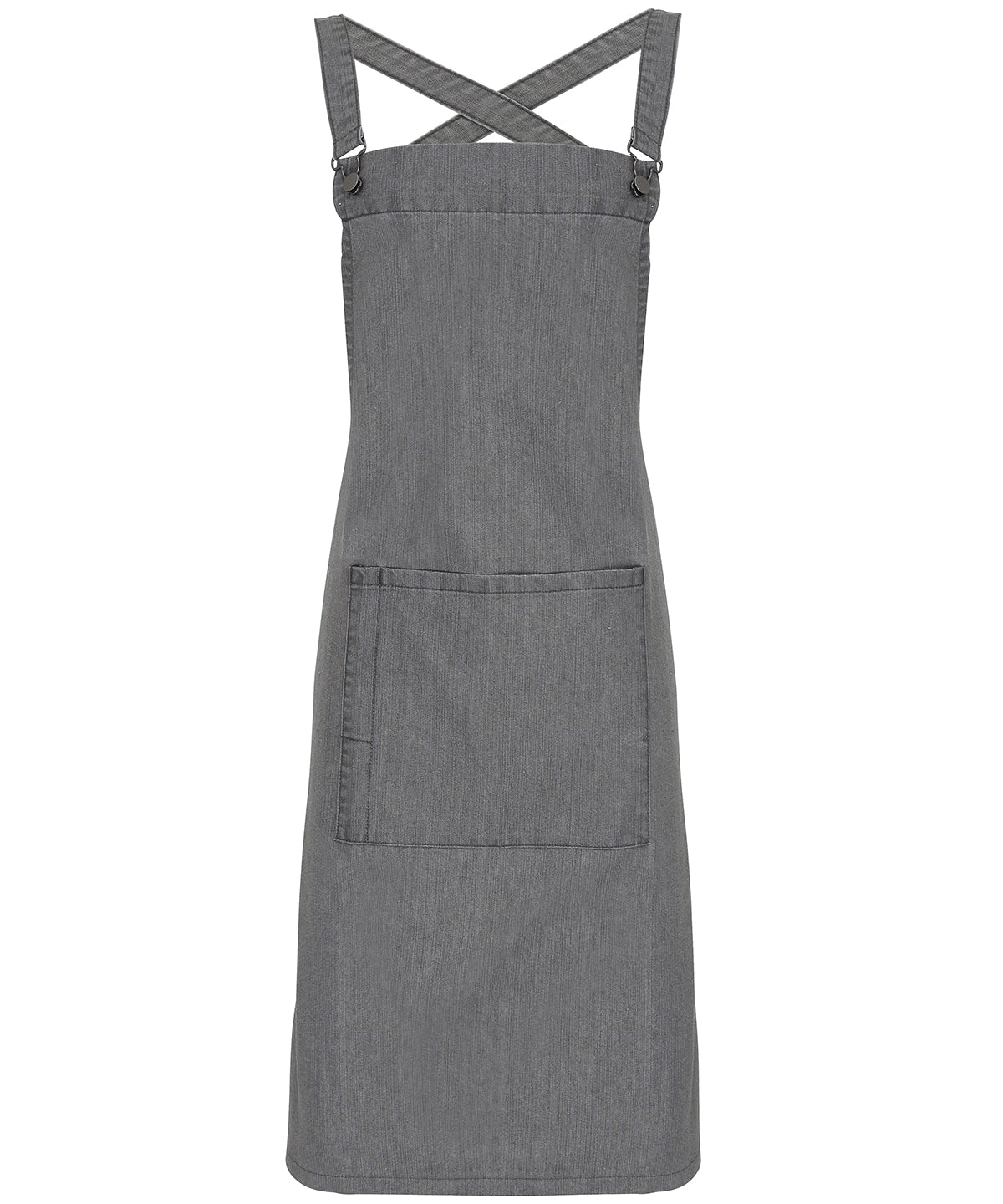 Aprons - Korsrygg 'Barista' Bib Förkläde Grey Denim One size