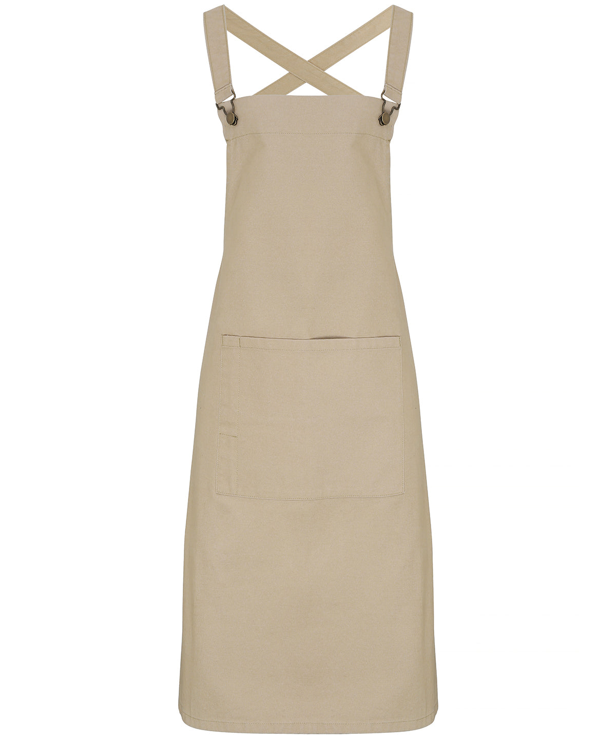 Aprons - Korsrygg 'Barista' Bib Förkläde Khaki One size