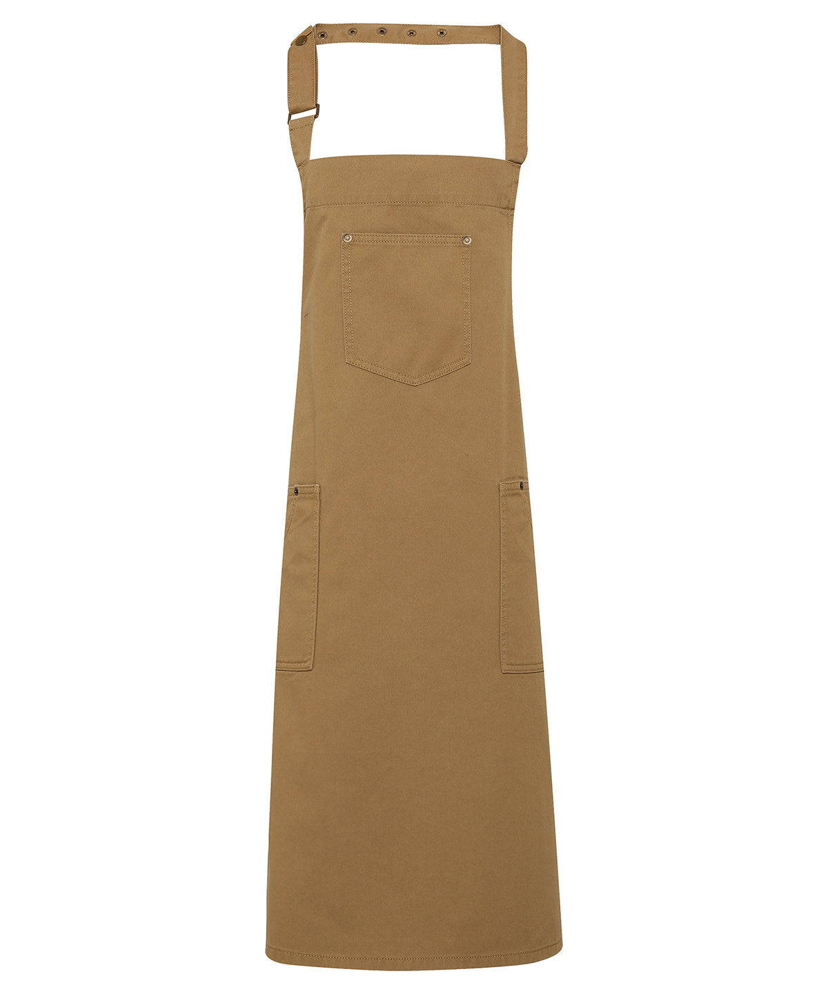 Aprons - Klassiskt Chino Bomull Bib Förkläde Khaki One size