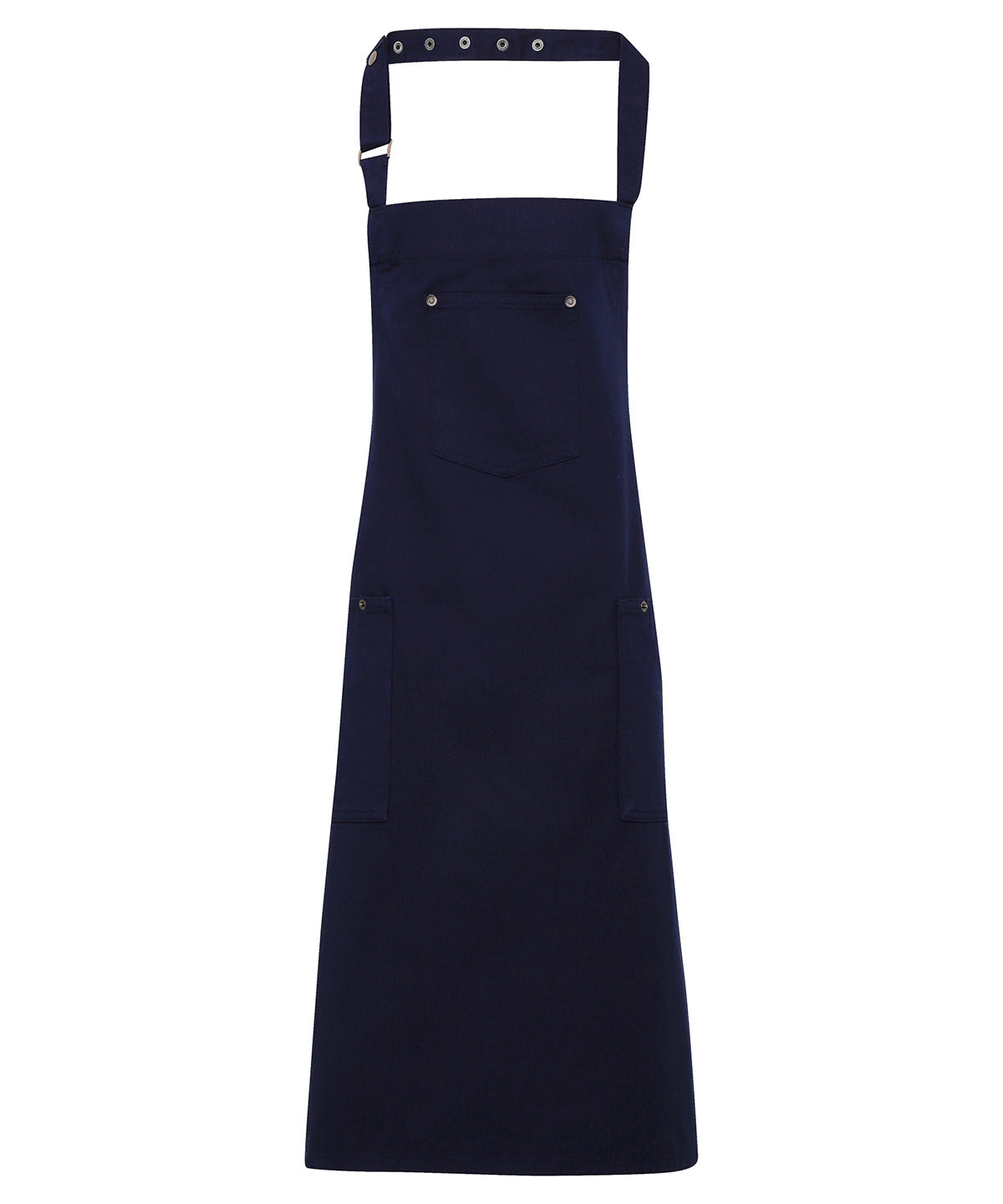 Aprons - Klassiskt Chino Bomull Bib Förkläde Navy One size