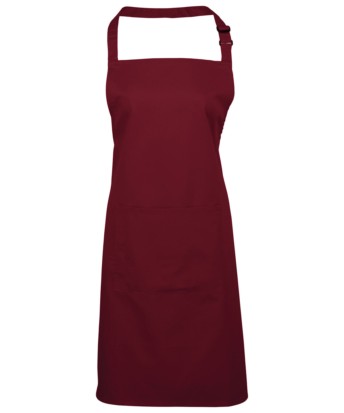 Aprons - Klassiskt Bib-Förkläde med Ficka Burgundy One size