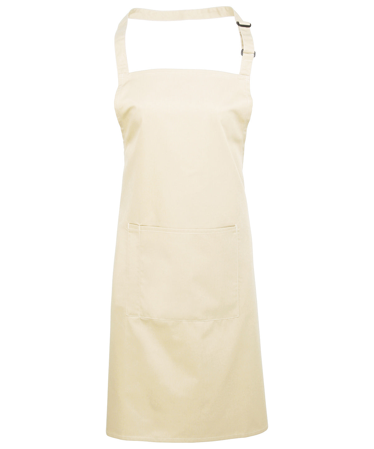 Aprons - Klassiskt Bib-Förkläde med Ficka Natural One size