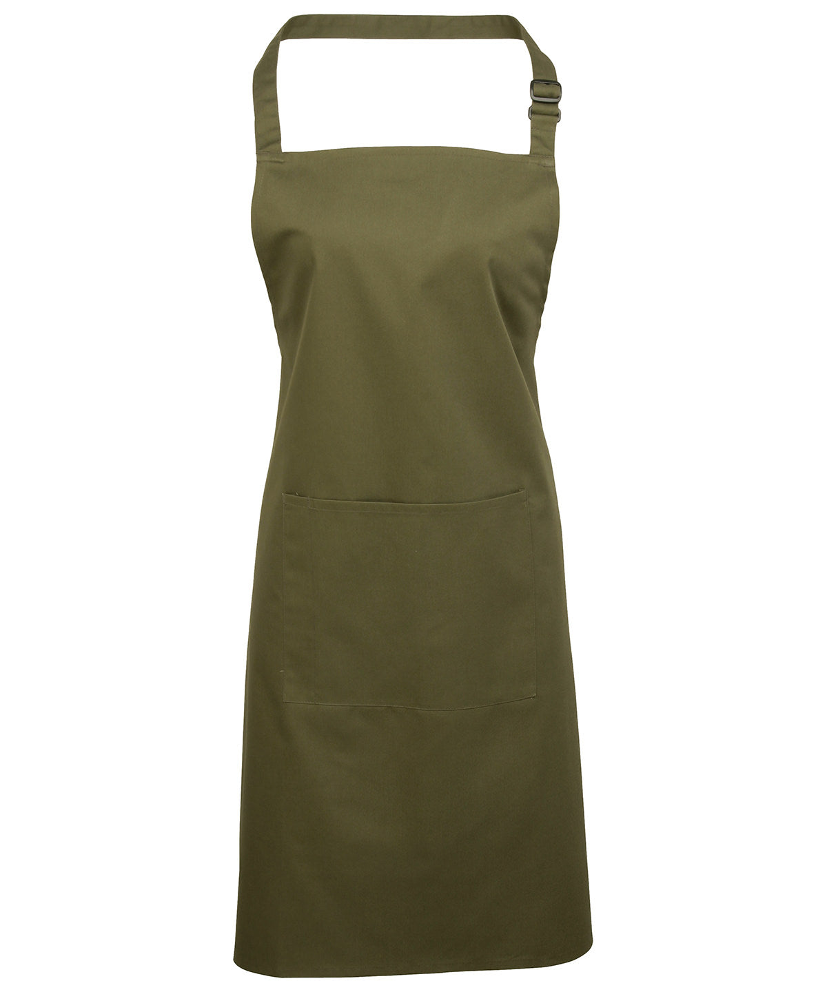 Aprons - Klassiskt Bib-Förkläde med Ficka Olive One size