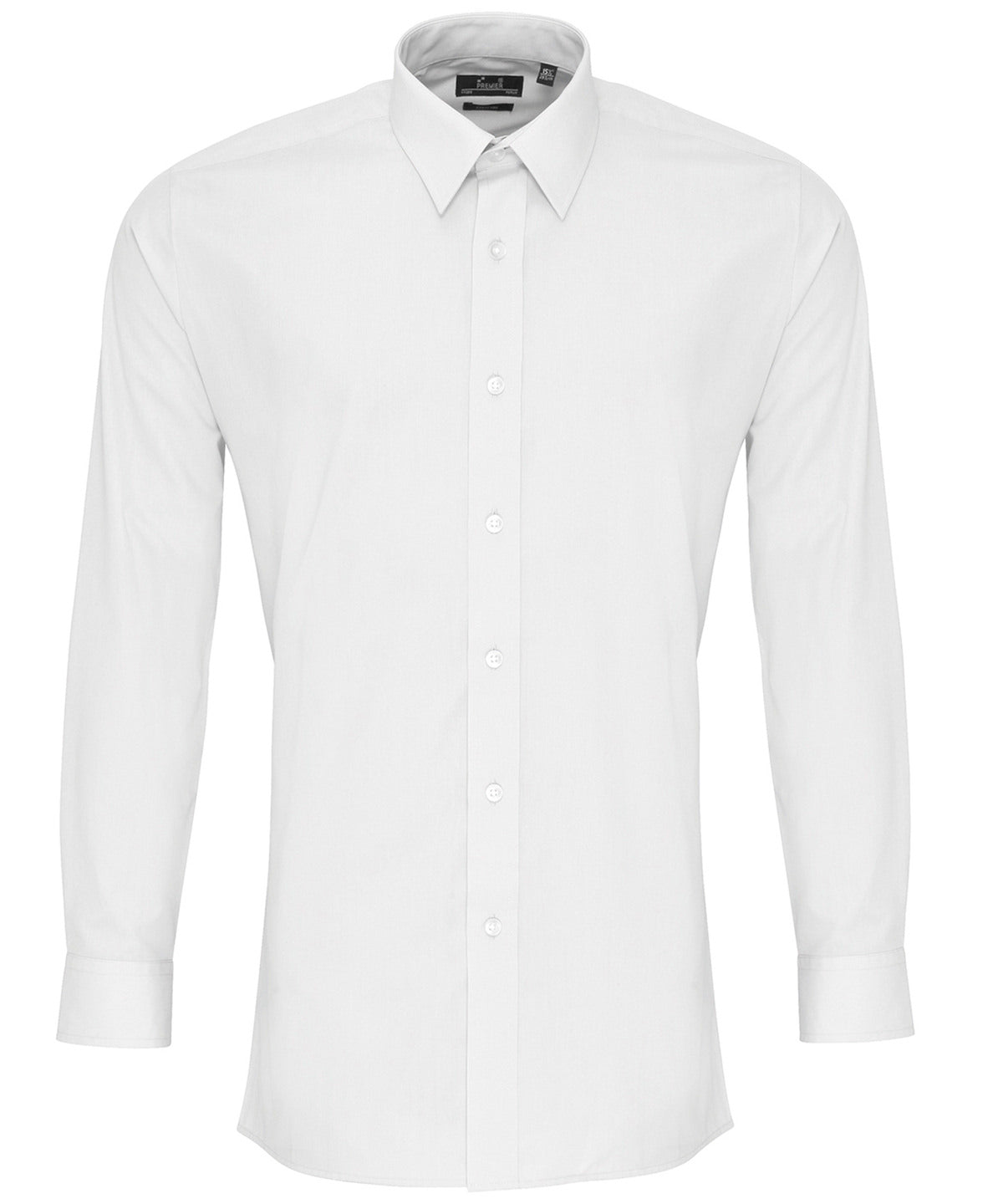 Shirts - Elegant Poplinskjorta med Lång Ärm för Herrar White