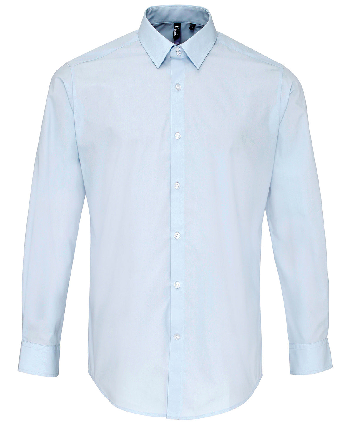 Shirts - Långärmad Poplinskjorta för Herrar Light Blue