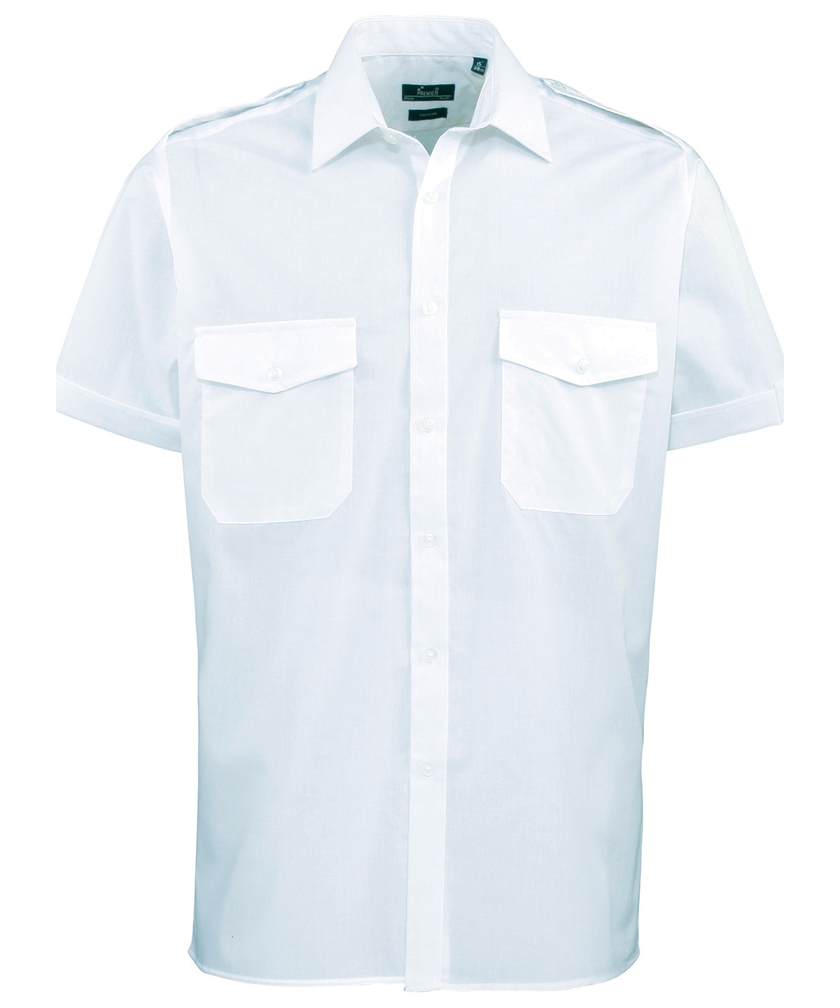 Shirts - Kortärmad Pilot Skjorta för Herrar Light Blue