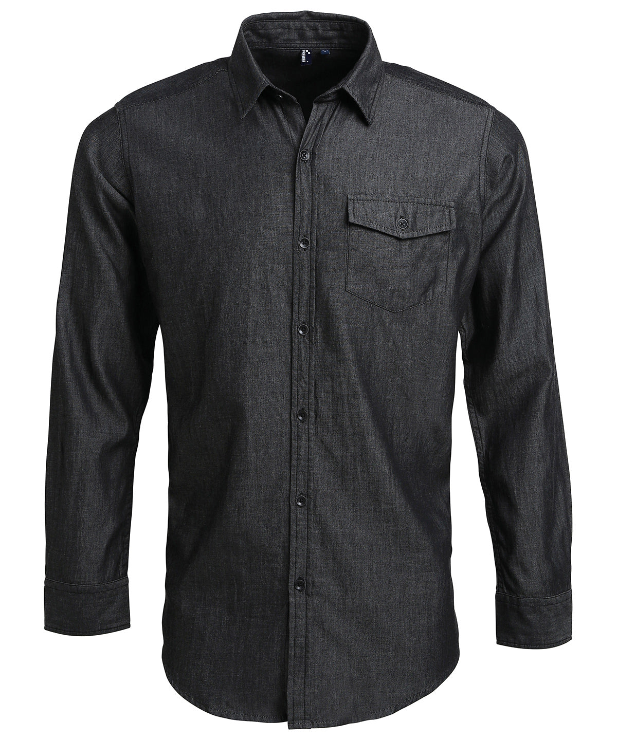 Shirts - Jeansskjorta i Denim med Kontrastsömmar Black Denim