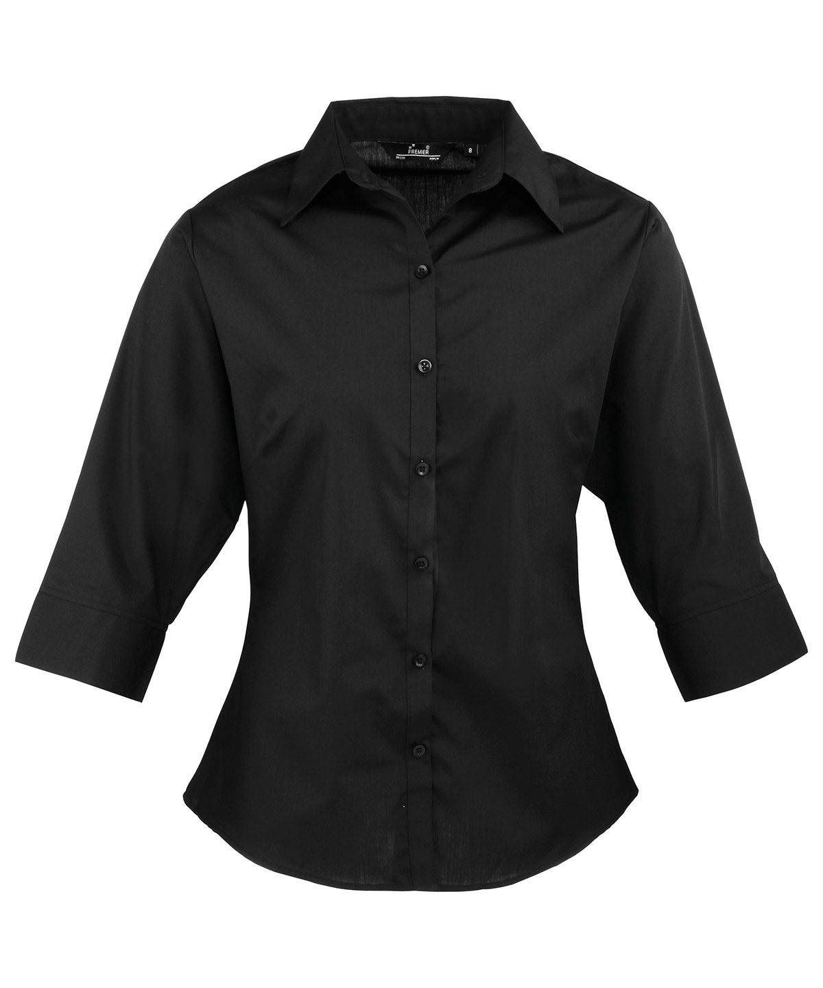 Blouses - Elegant damblus med trekvartsärm Black