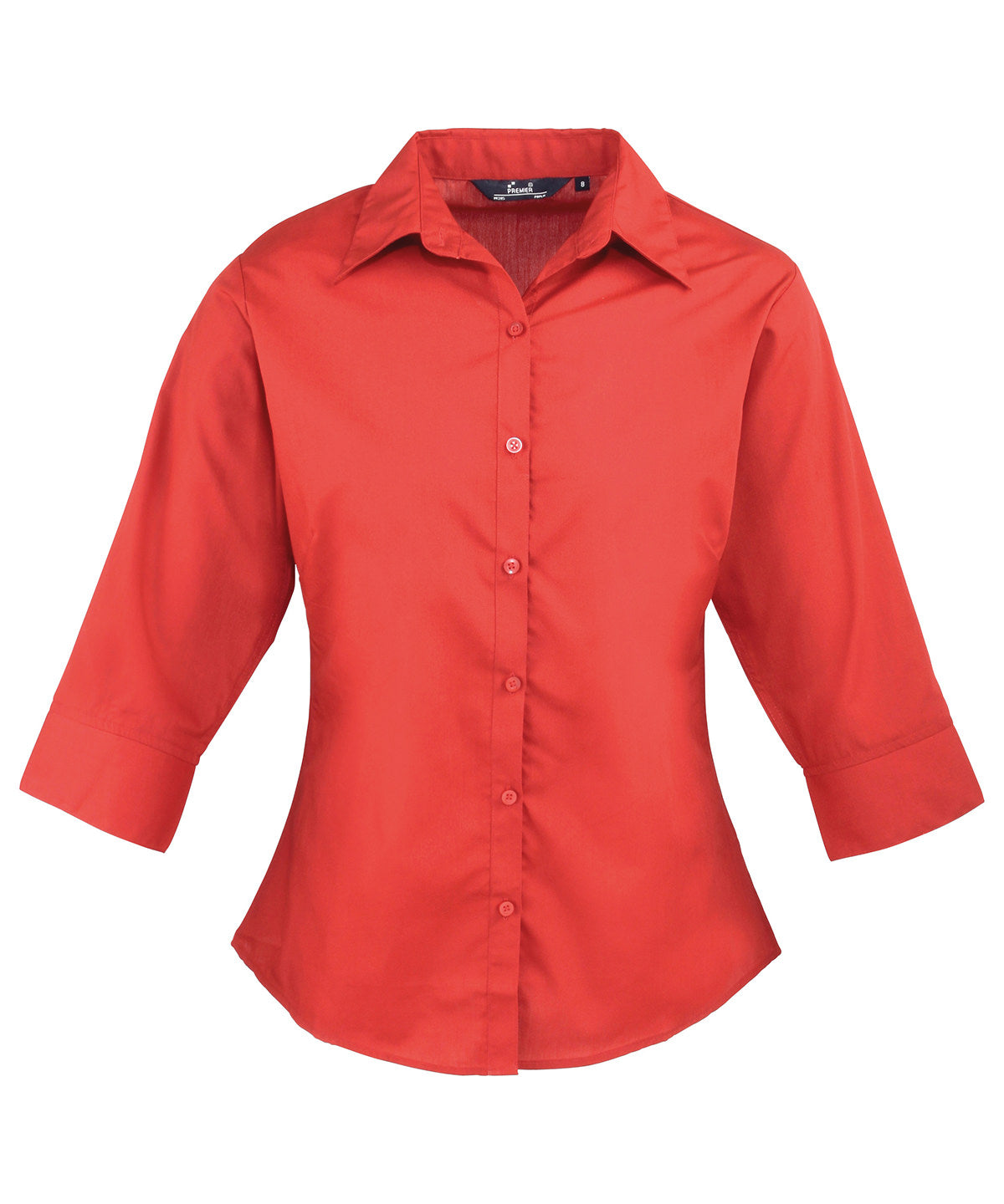 Blouses - Elegant damblus med trekvartsärm Red