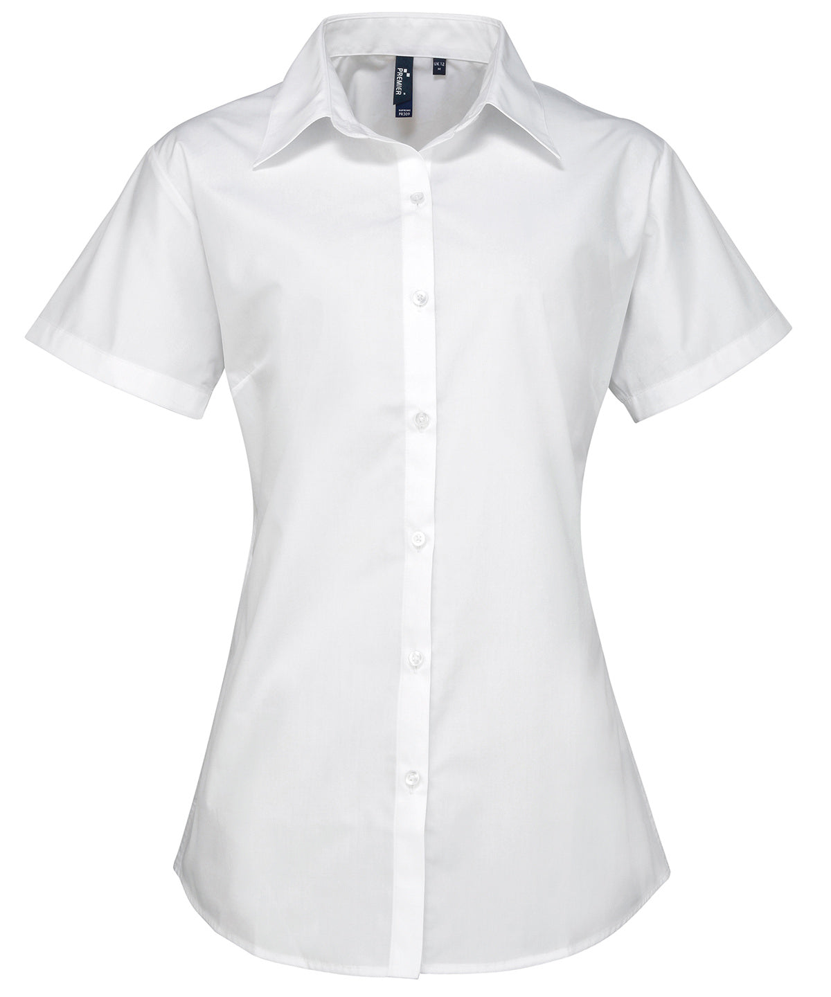 Shirts - Kortärmad poplinblus för en elegant och bekväm stil White