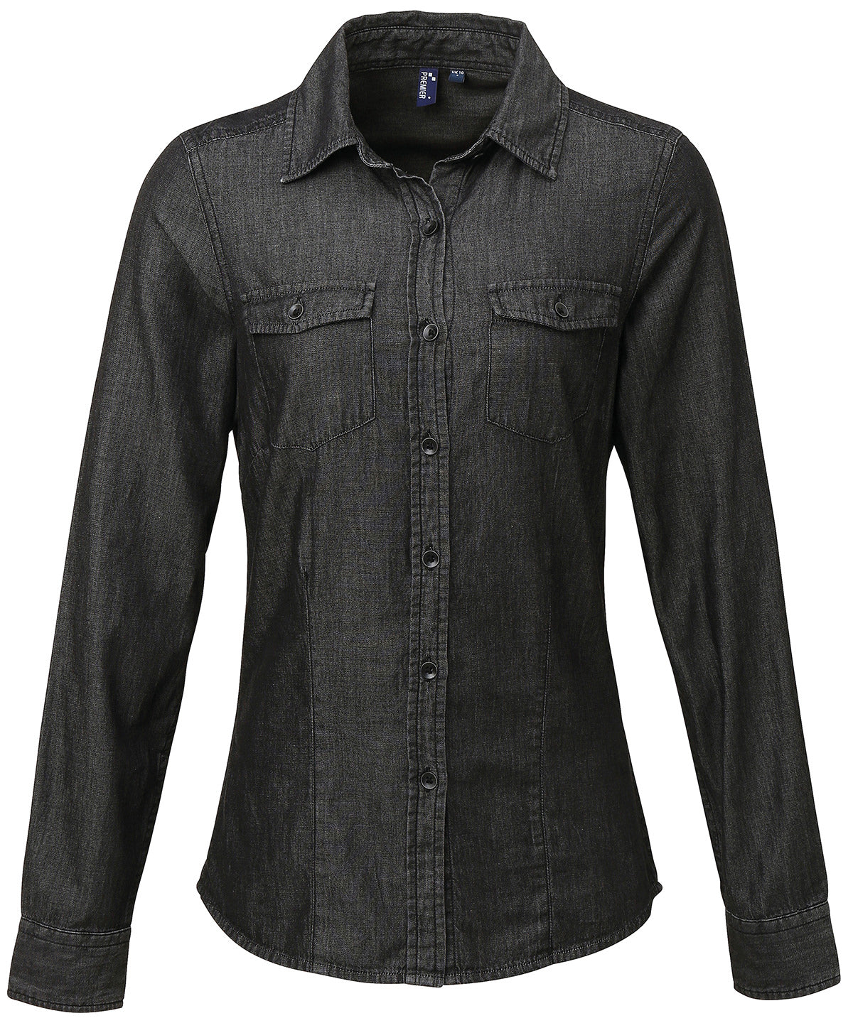 Shirts - Elegant Denimblus för Damer Black Denim