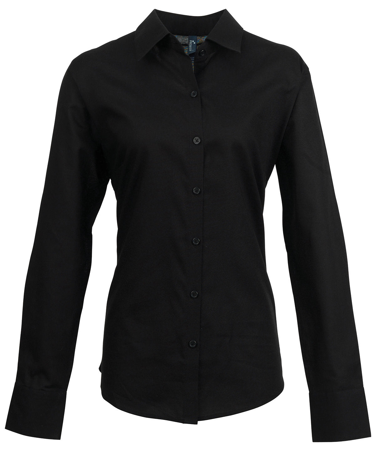 Shirts - Elegant långärmad Oxford-skjorta för damer Black