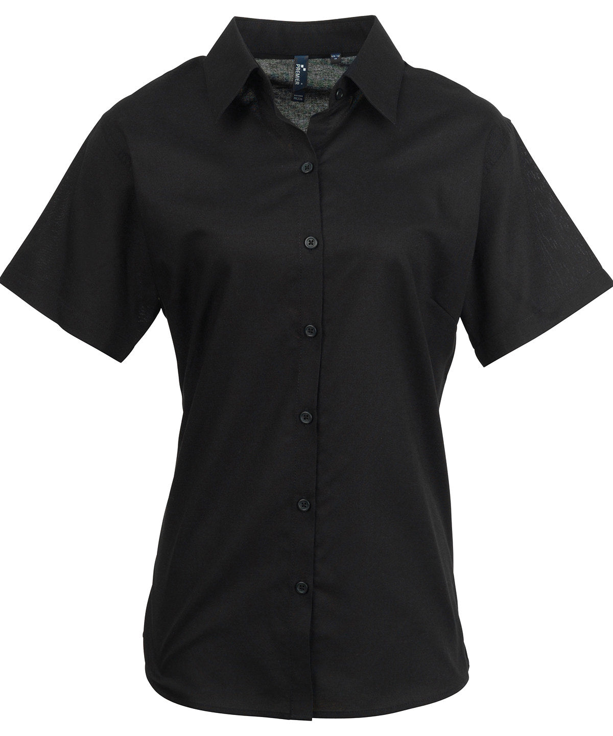 Shirts - Kortärmad dam Oxford-skjorta Black