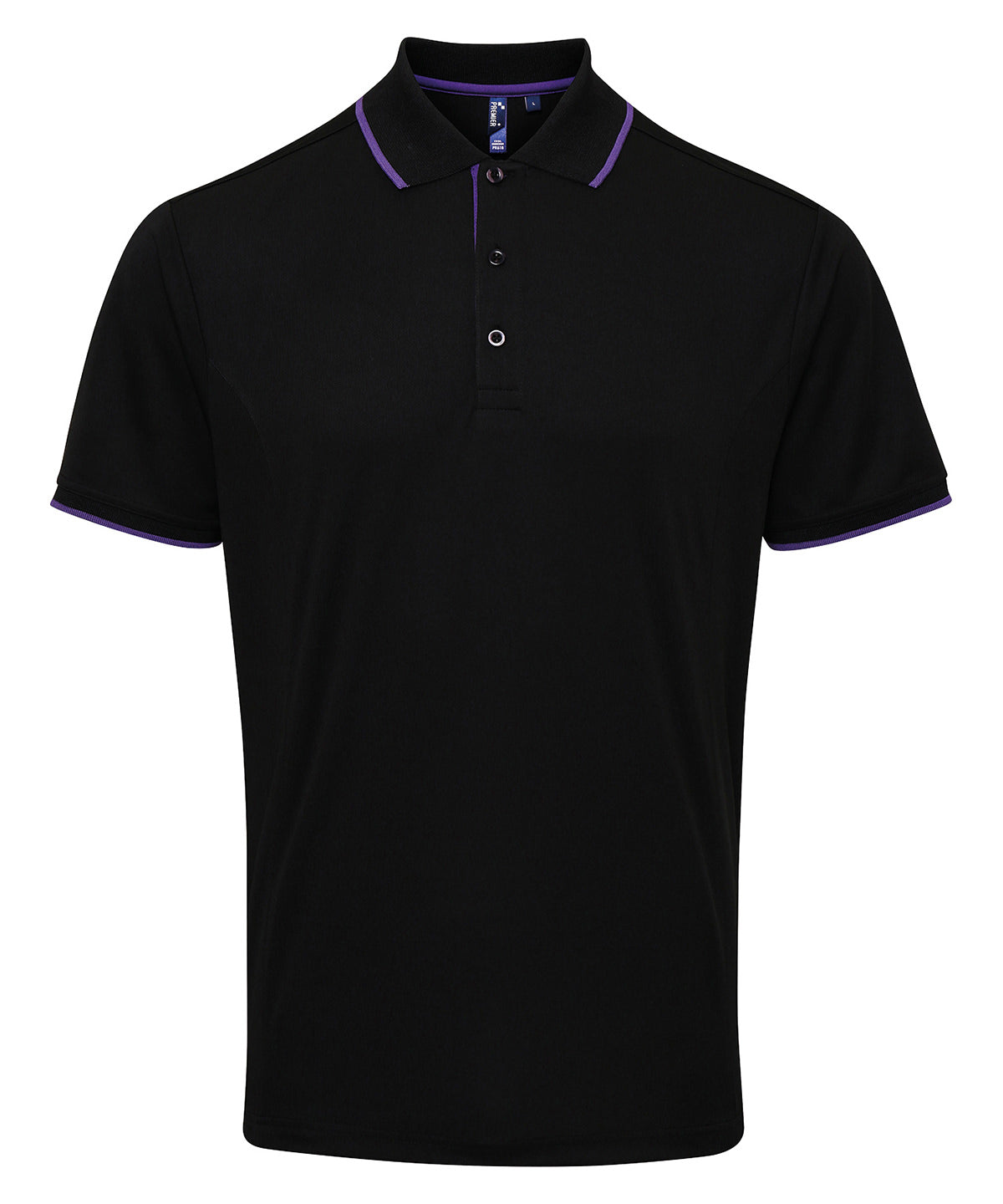 Polos - Kontrast Coolchecker Polo Black Purple