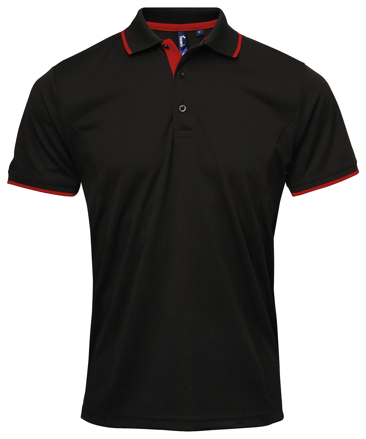 Polos - Kontrast Coolchecker Polo Black Red