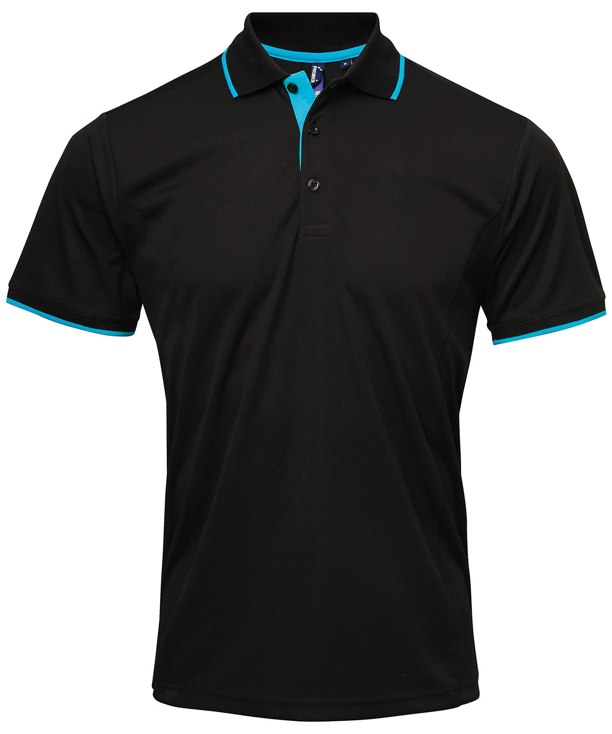 Polos - Kontrast Coolchecker Polo Black Turquoise