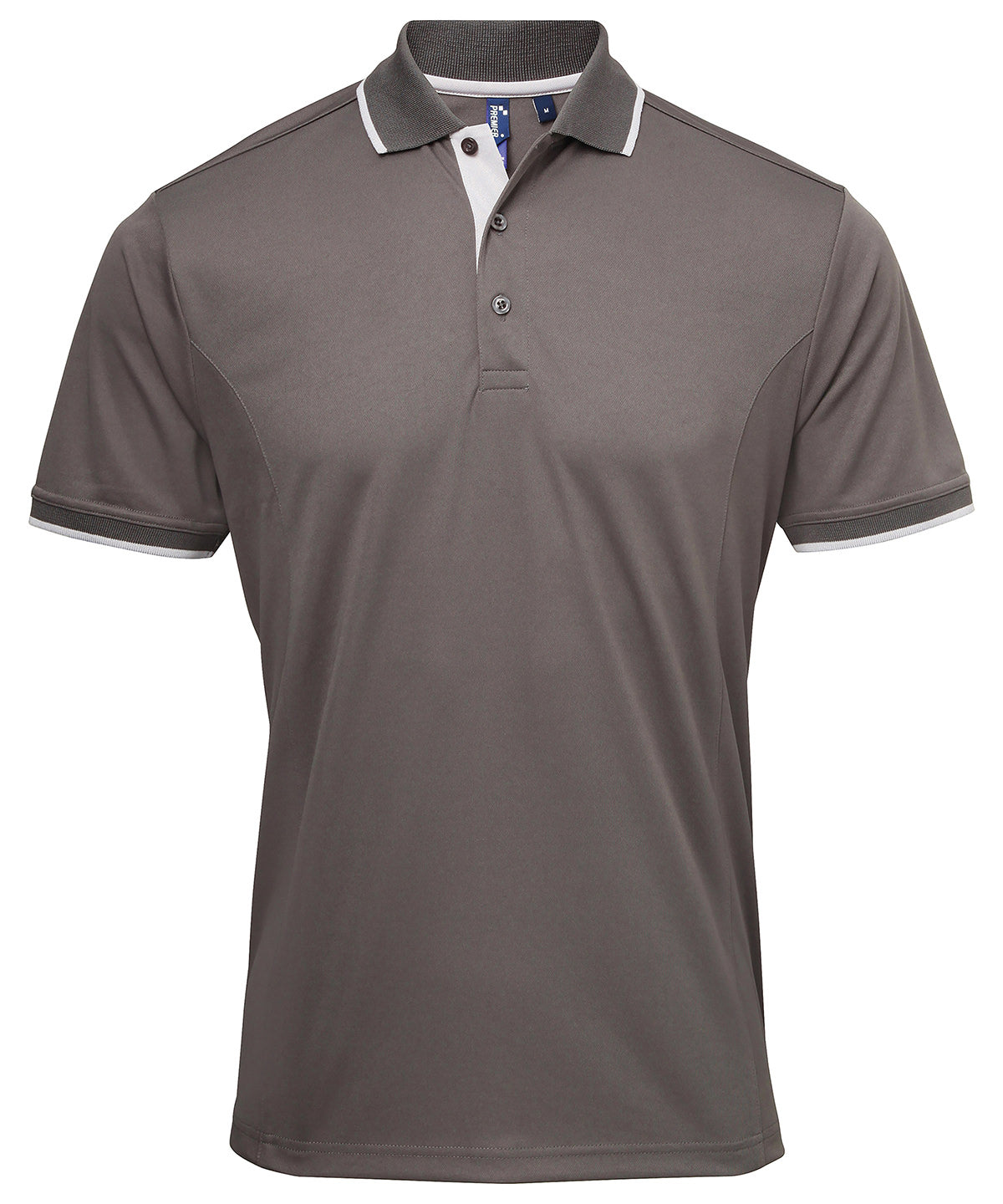 Polos - Kontrast Coolchecker Polo Dark Grey Silver