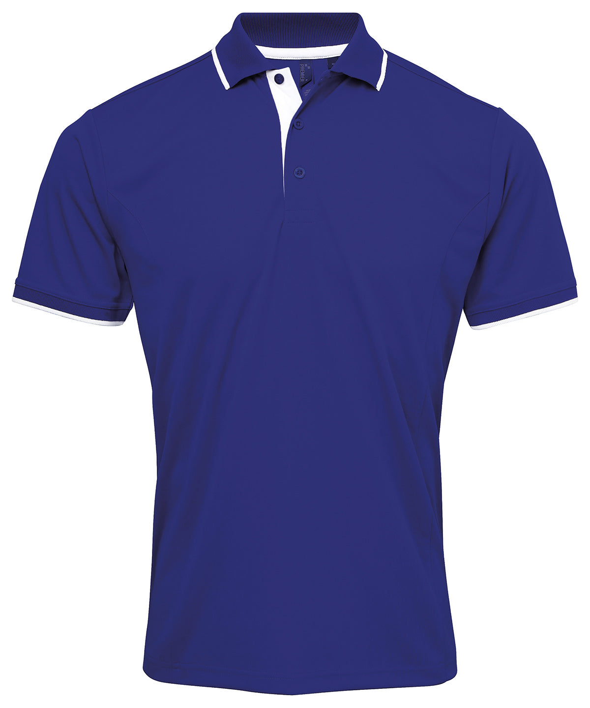 Polos - Kontrast Coolchecker Polo Royal White