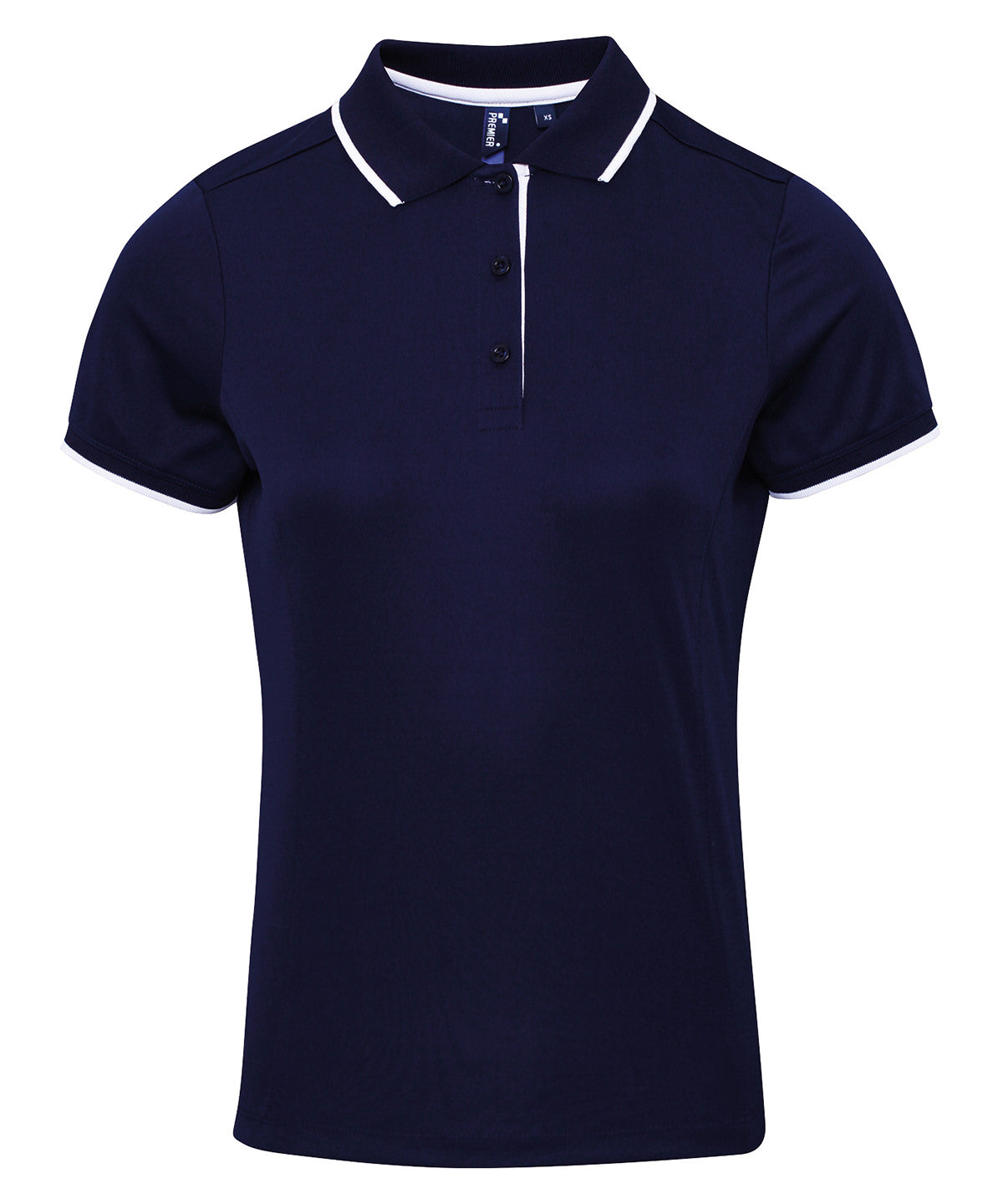 Polos - Kontrast Coolchecker dam-piké Navy White