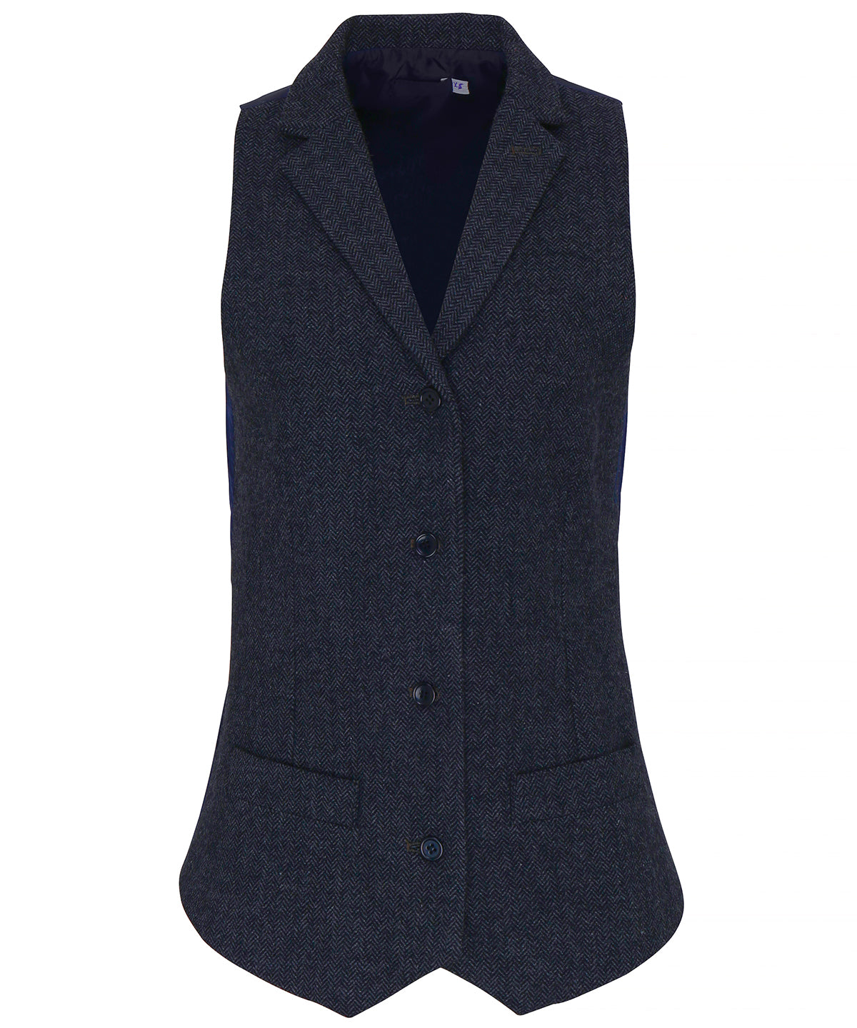 Waistcoats - Elegant damlinne i fiskbensmönster Navy